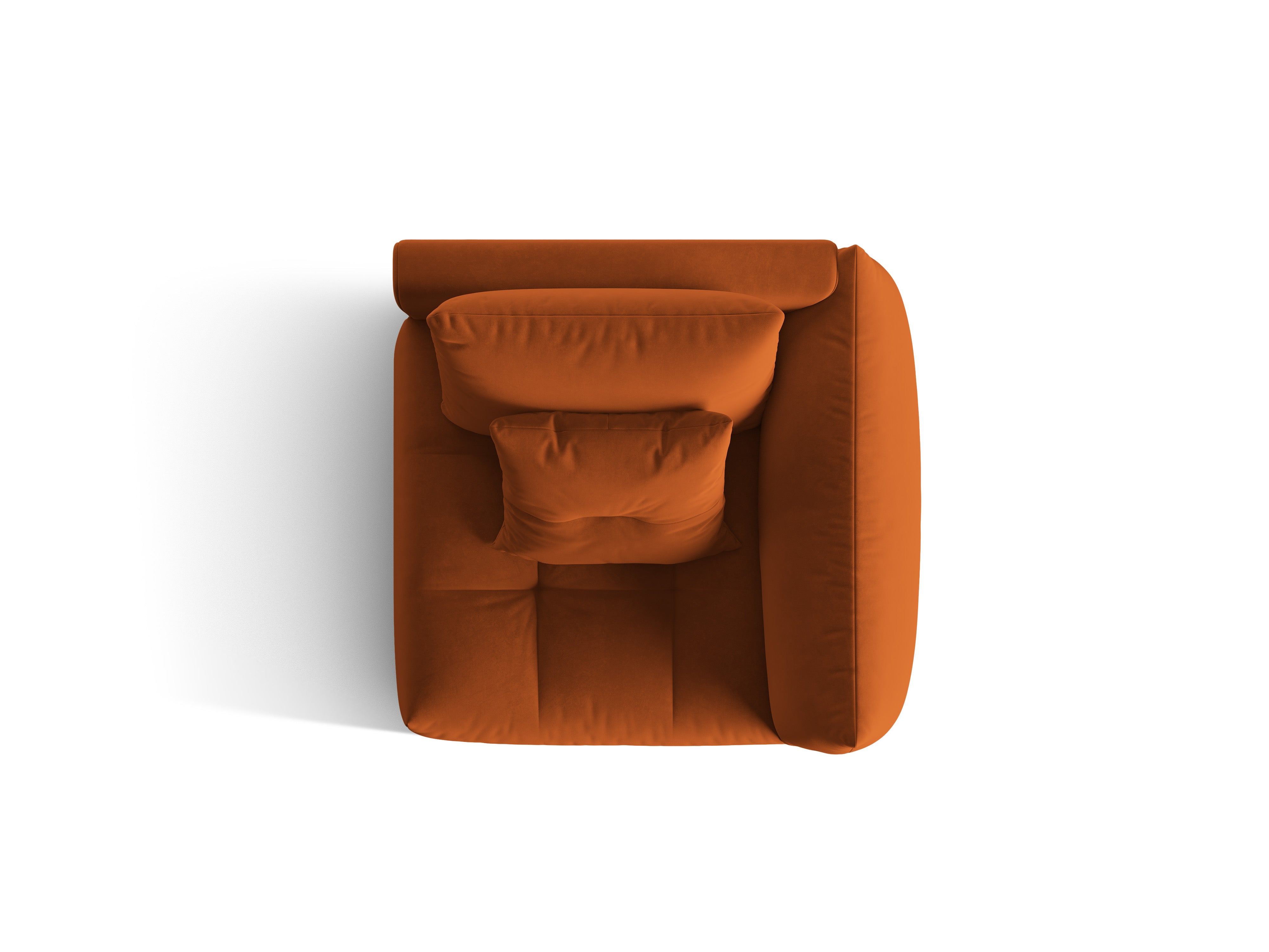 Sofa modułowa aksamitna BLOOM - element prawostronny terracotta