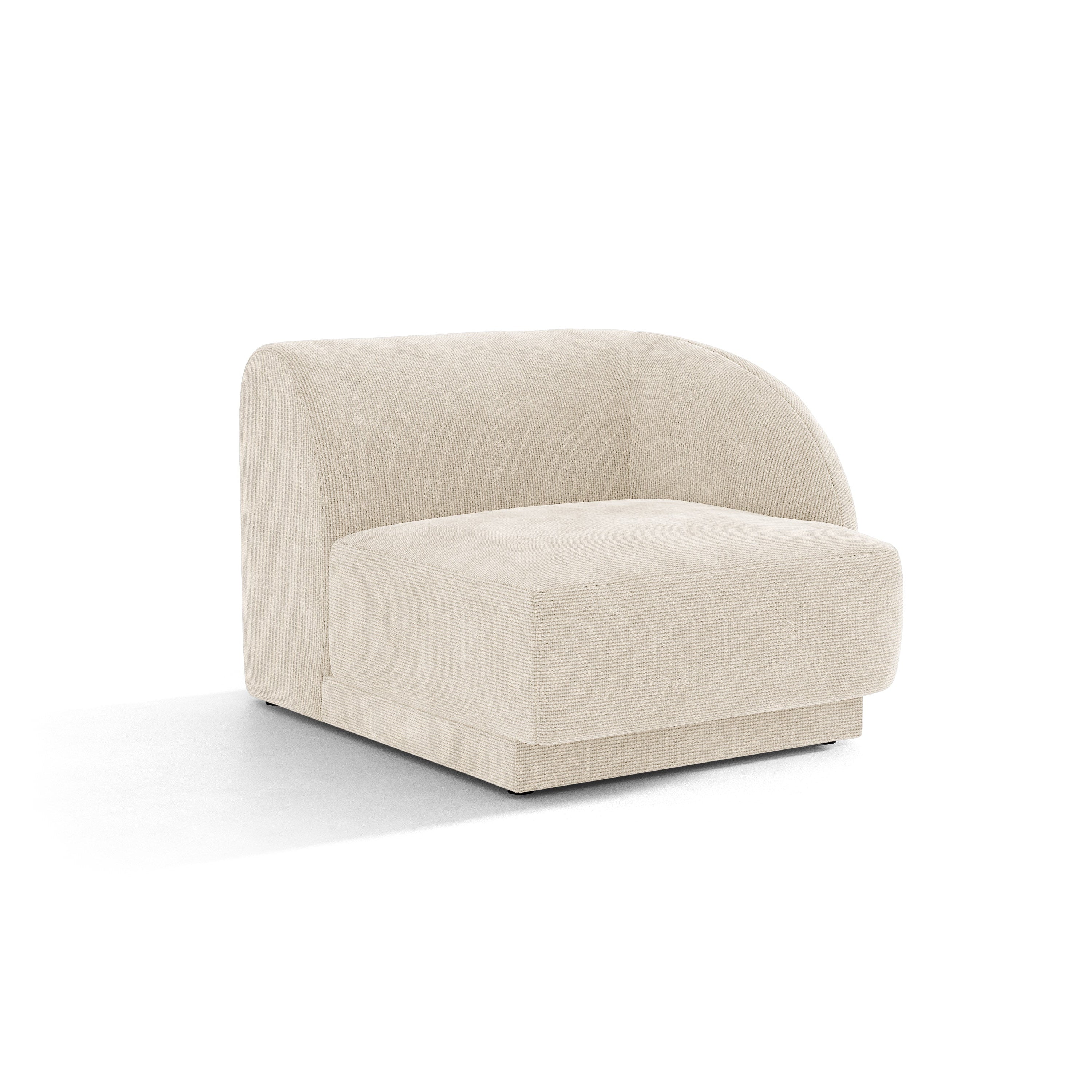 Sofa modulární - pravý modul MILEY slonová kost šenil