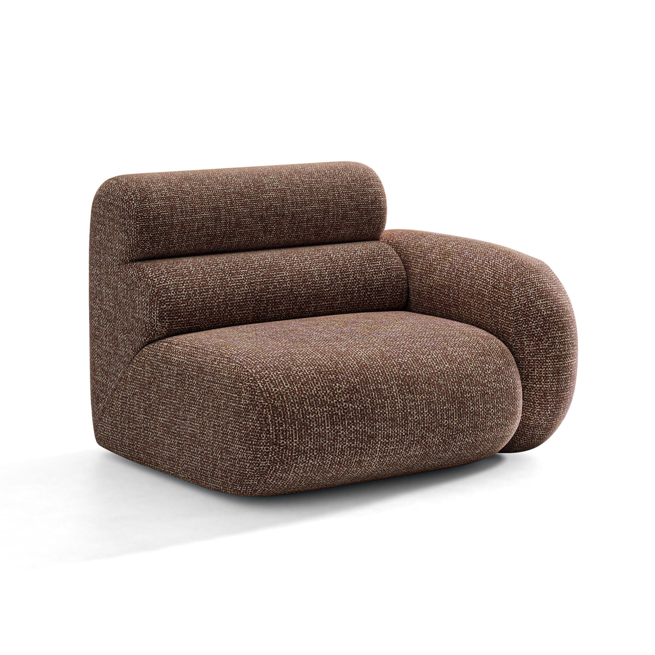 Sofa modulární NEO - pravý modul hnědý melange