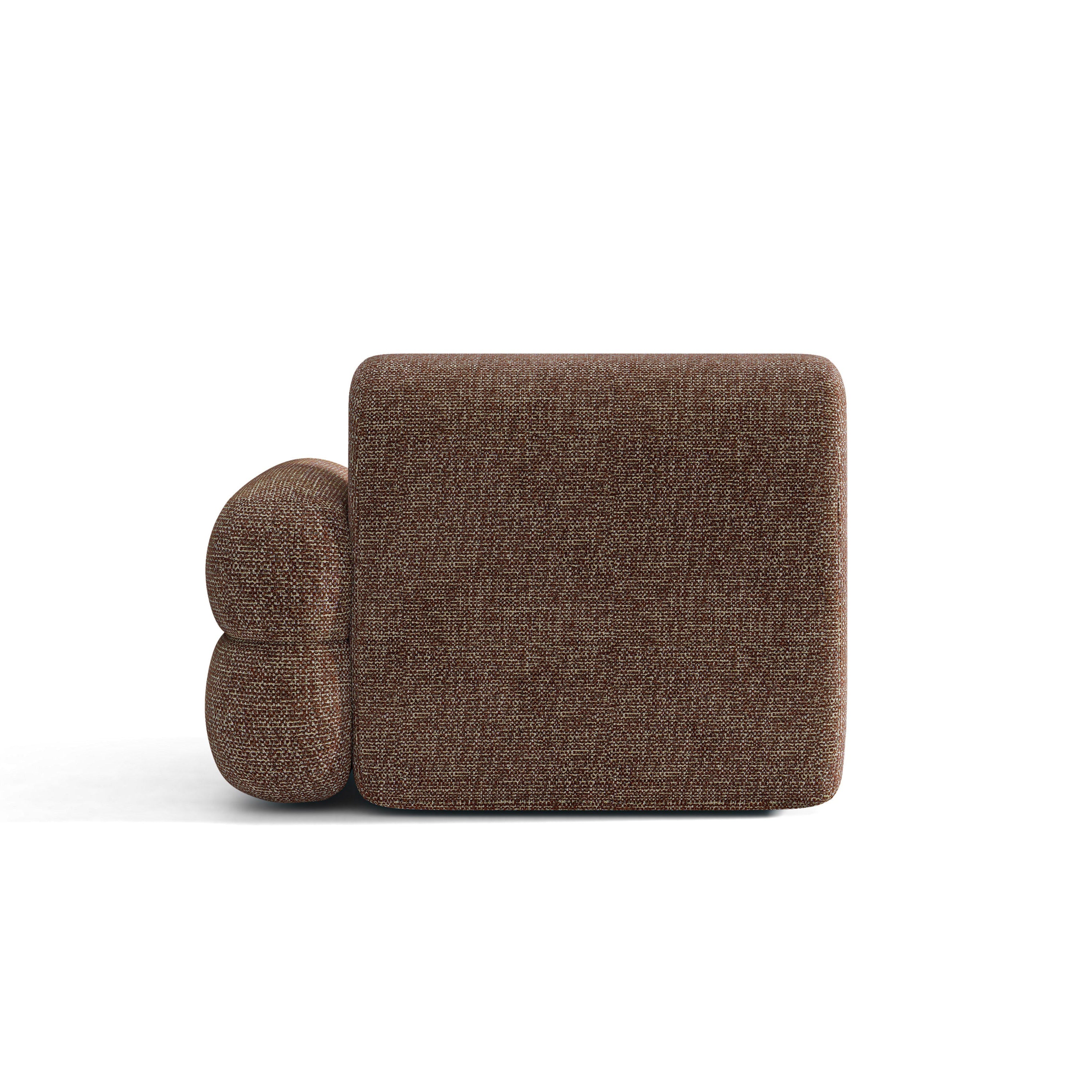 Sofa modulární NEO - pravý modul hnědý melange