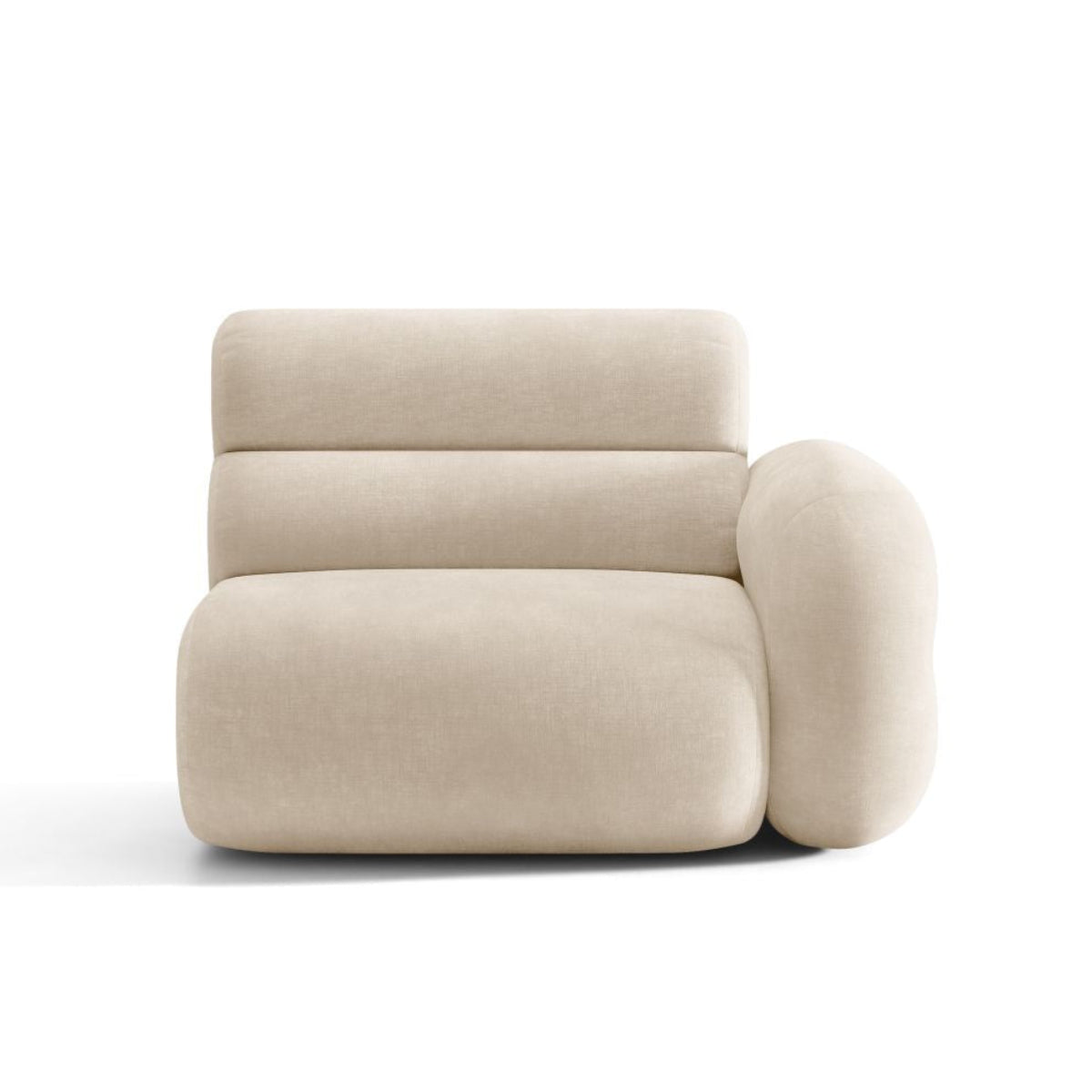 Sofa modulární NEO - pravý modul v jasně béžovém šenilu