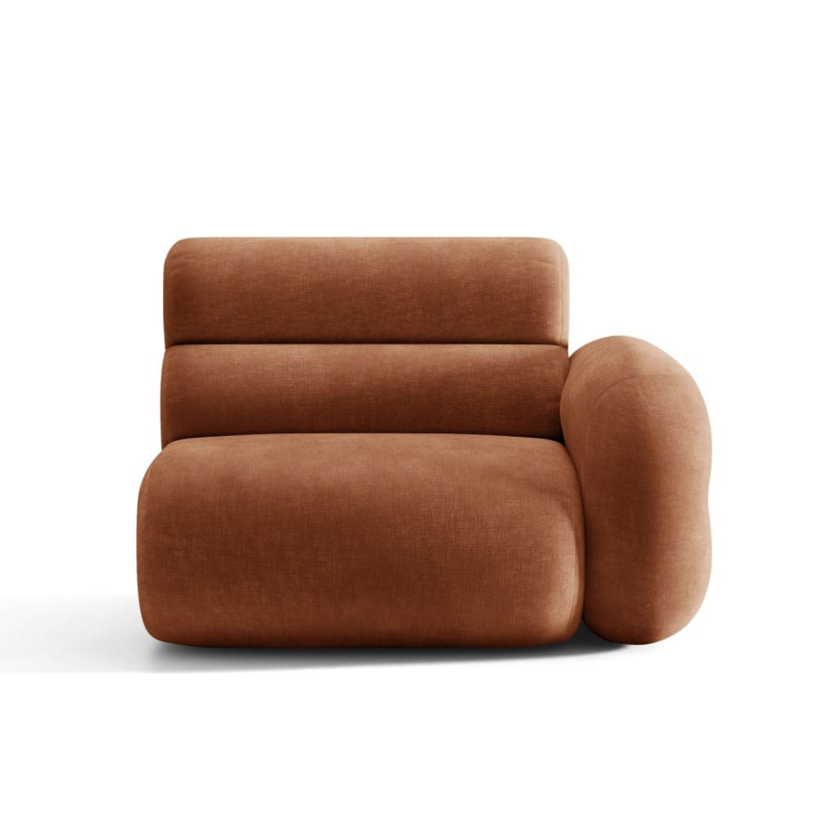 Sofa modulární NEO - pravý modul cihlový šenil