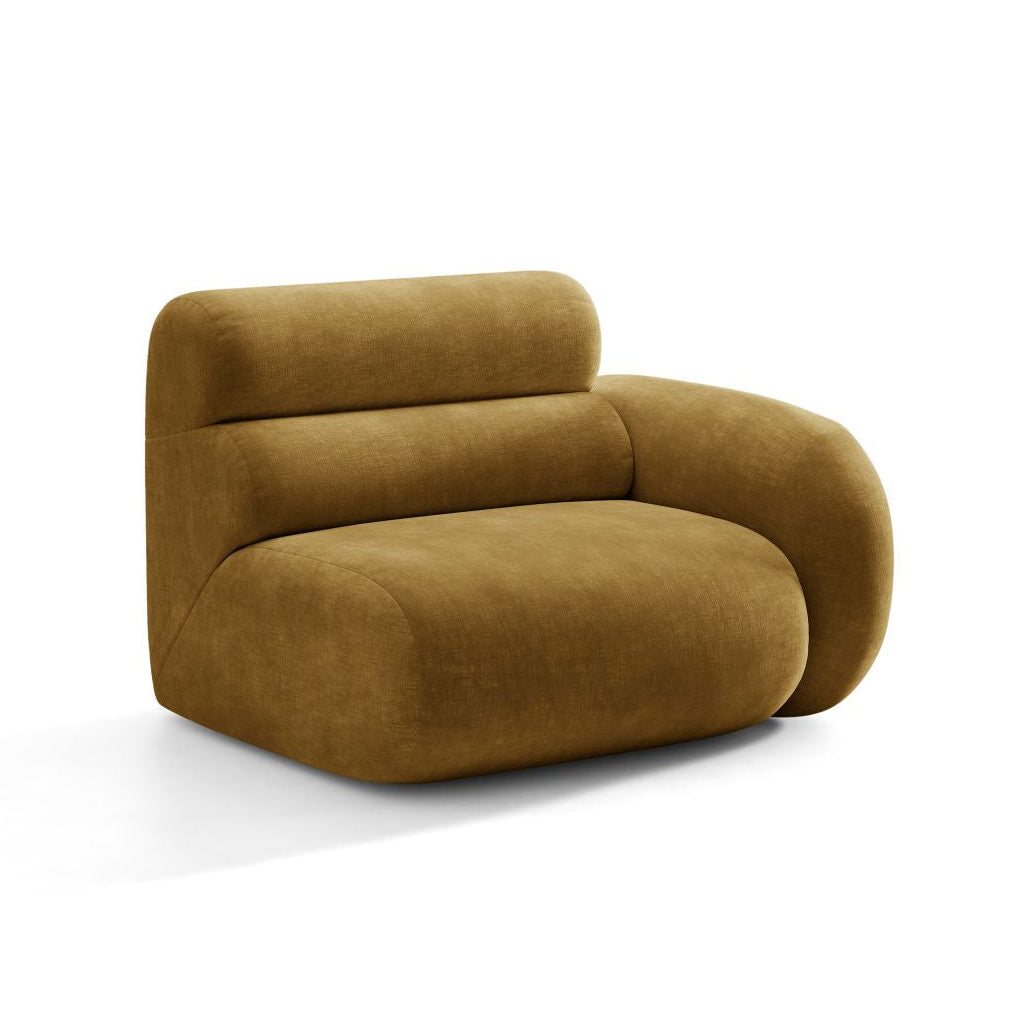 Sofa modulární NEO - pravý modul hořčicového šenilu