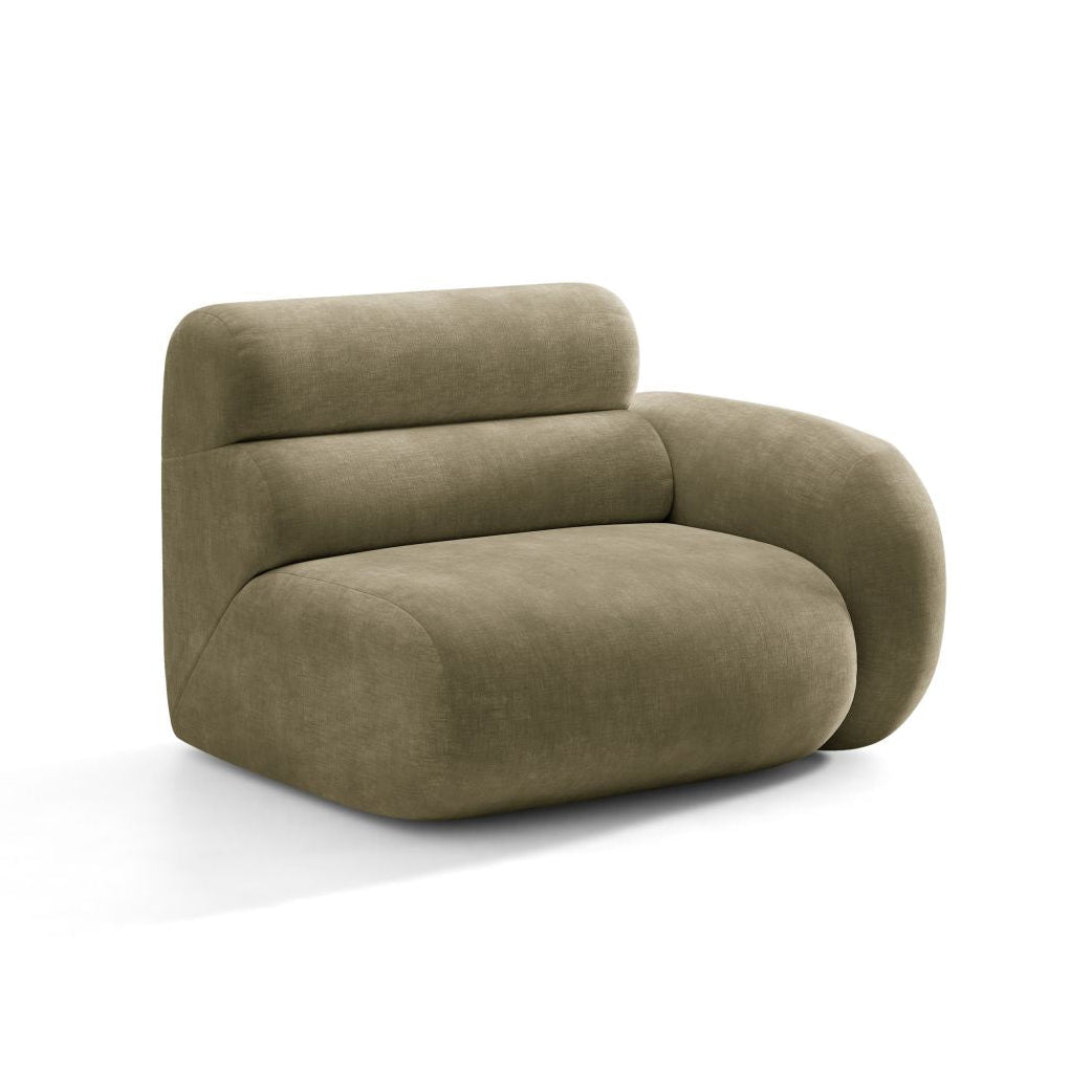 Sofa modulární NEO - pravý modul v olivovém šenilu