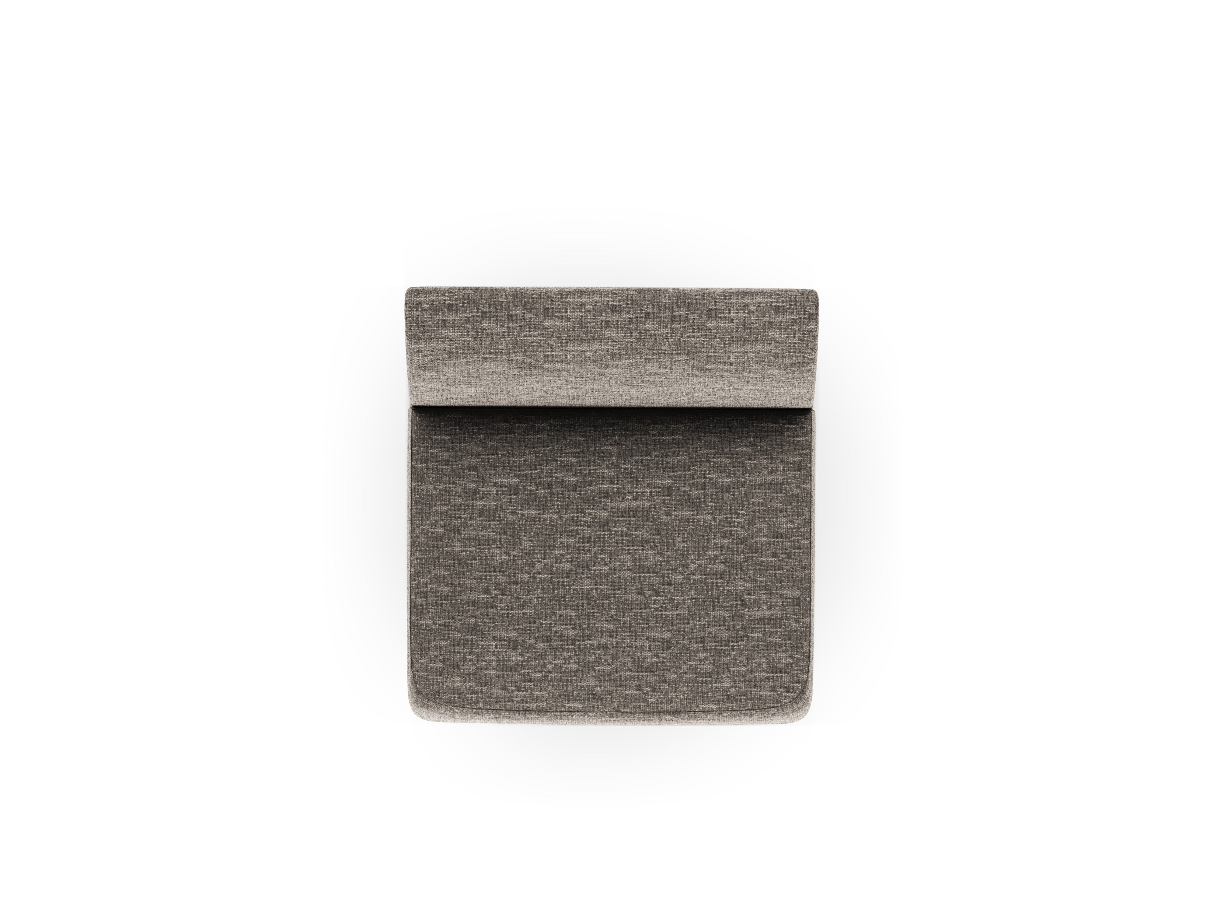 Armchair / module MILEY gray chenille silky