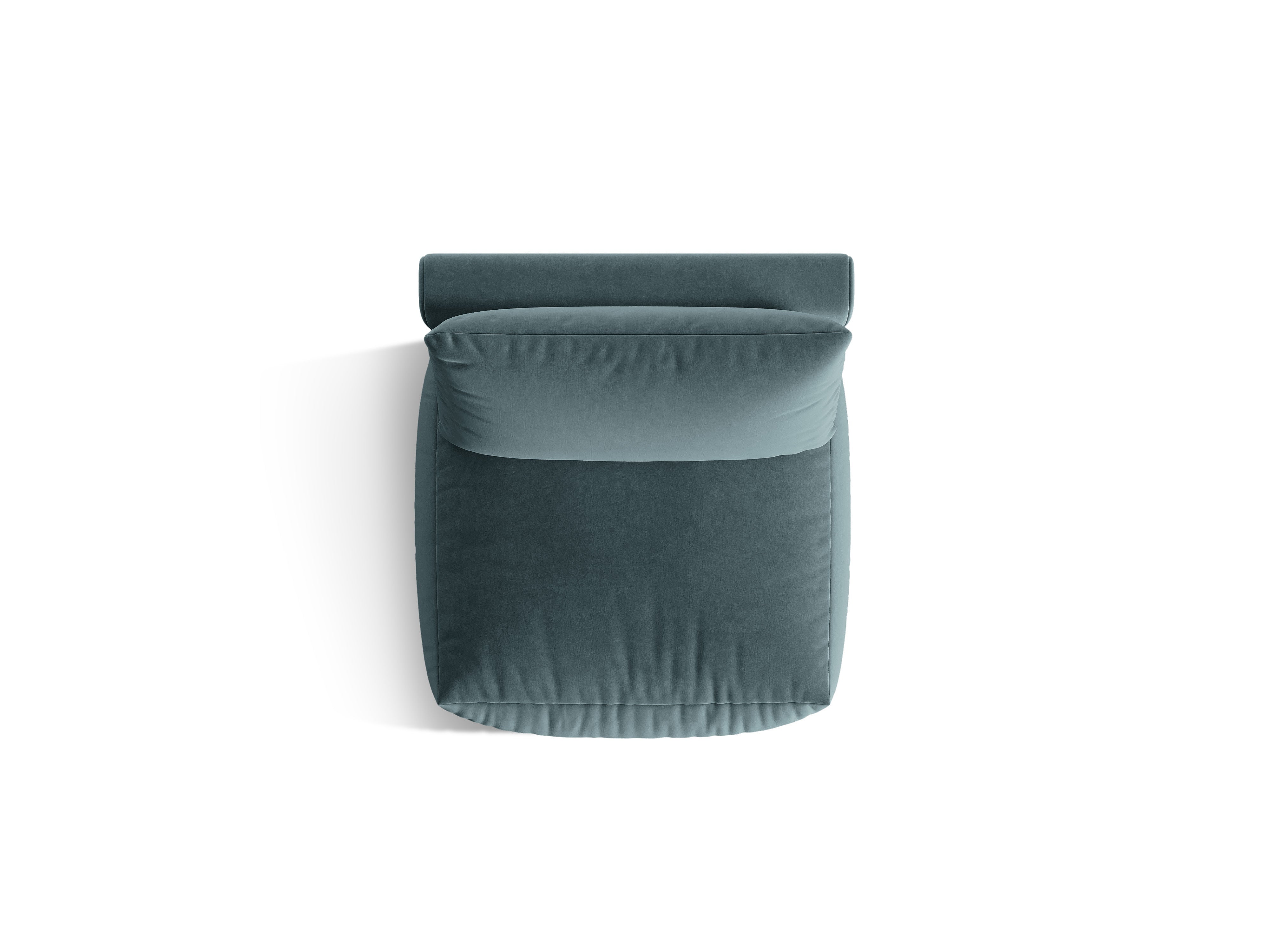 Sofá modulární sametová CHRIS - středový prvek světle modrý