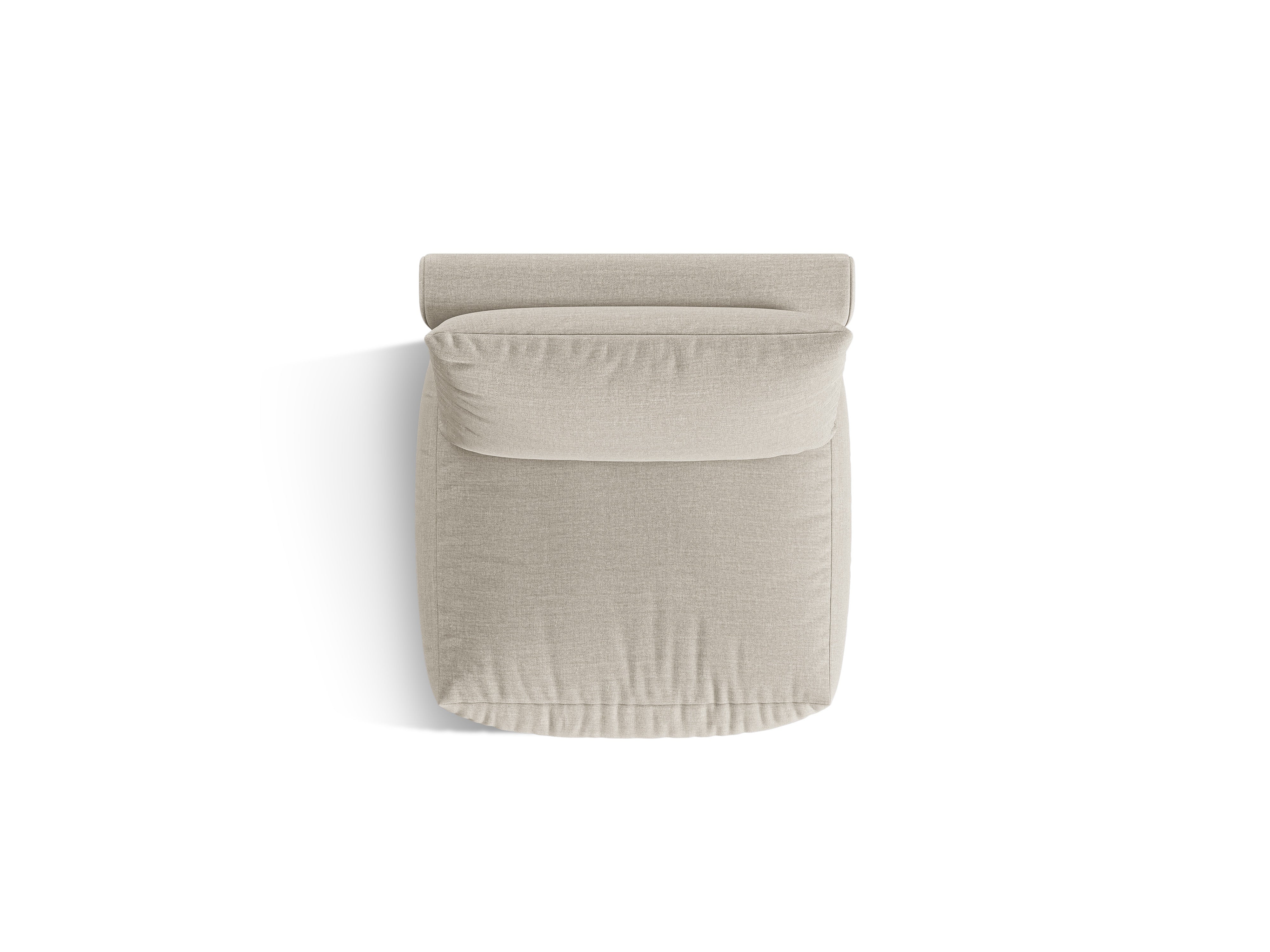 Modulární pohovka CHRIS - středový prvek krémový šenil