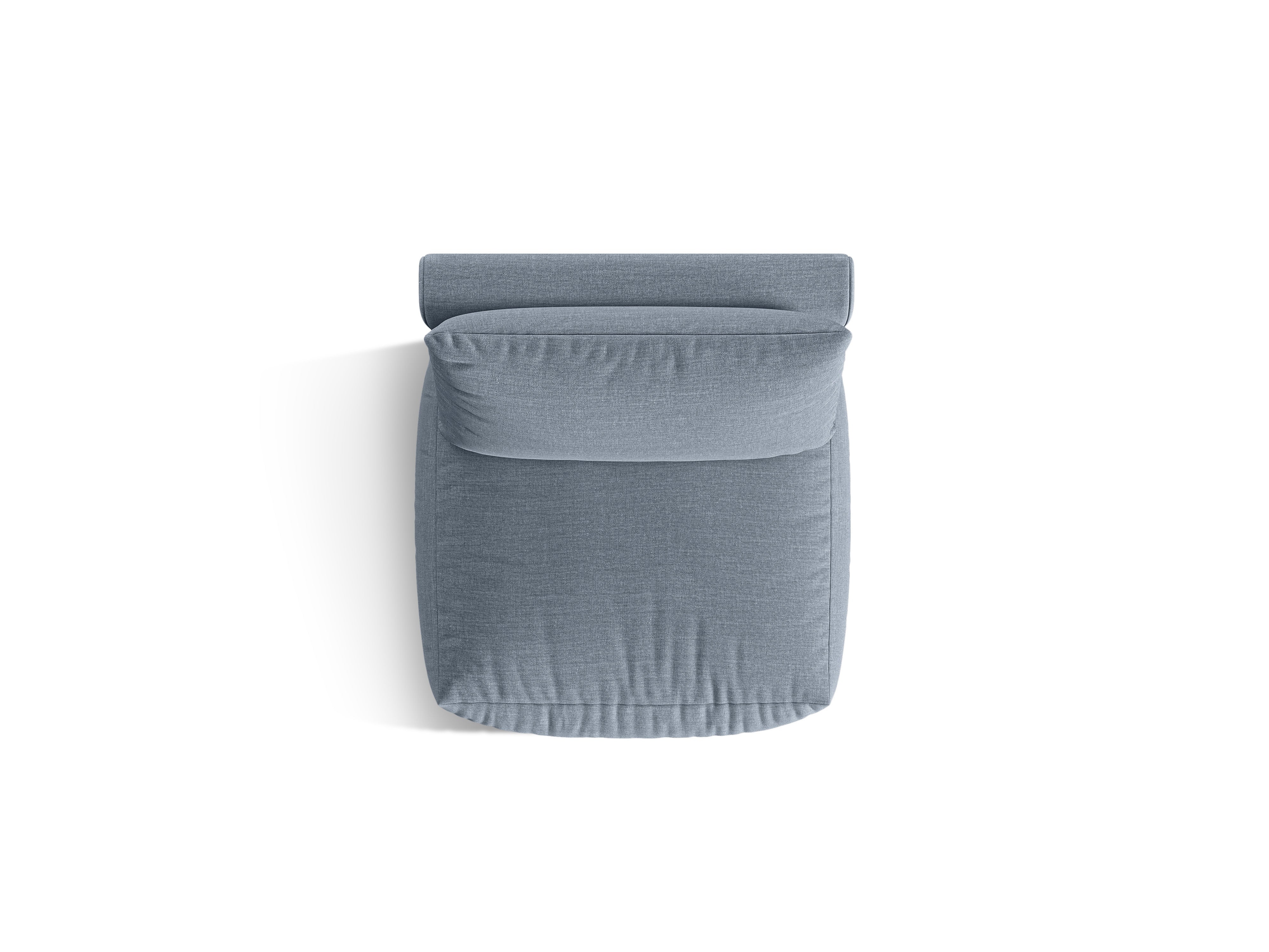 Modulární pohovka CHRIS - středový prvek světle modrý šenil