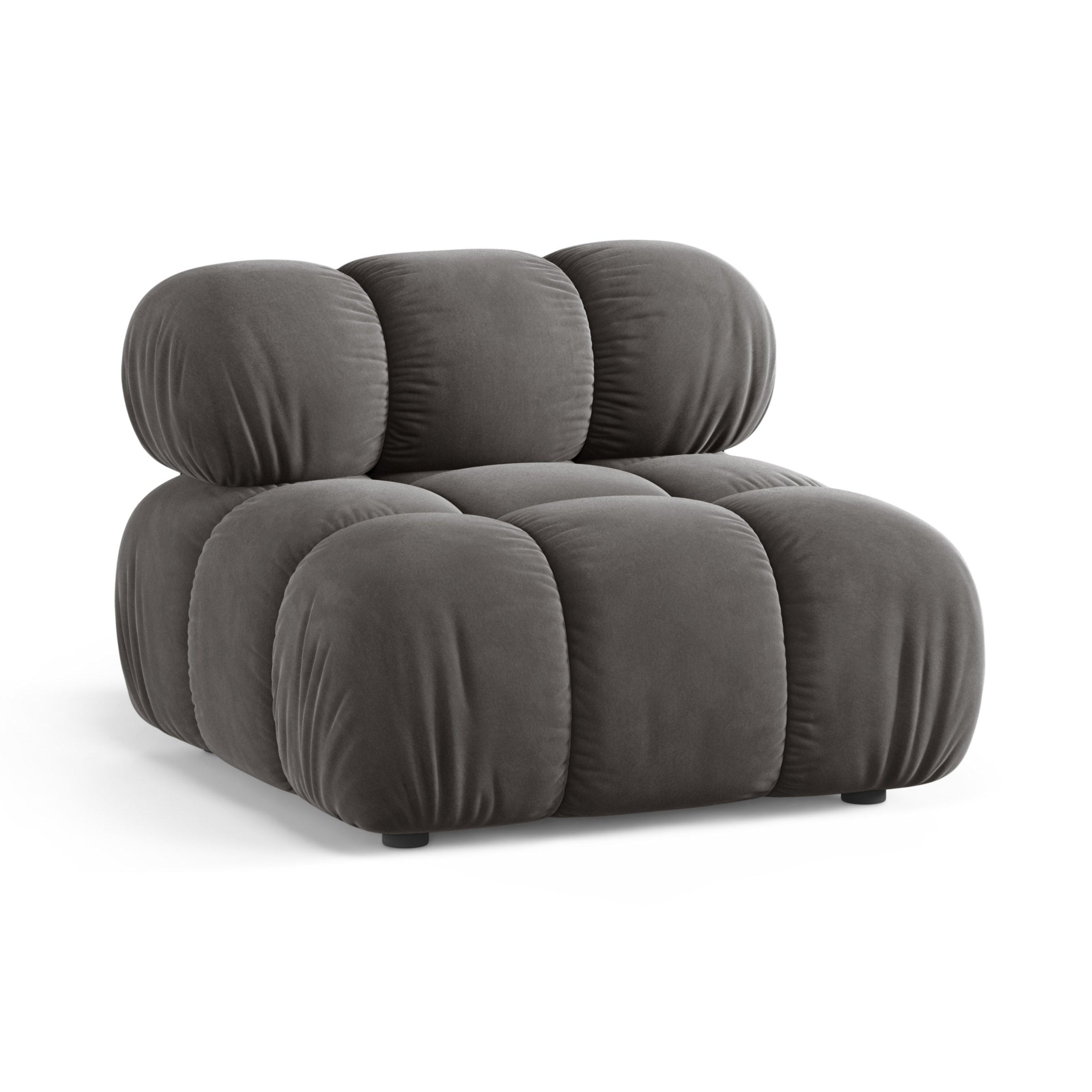 Fotel / modul sametový BELLIS šedý