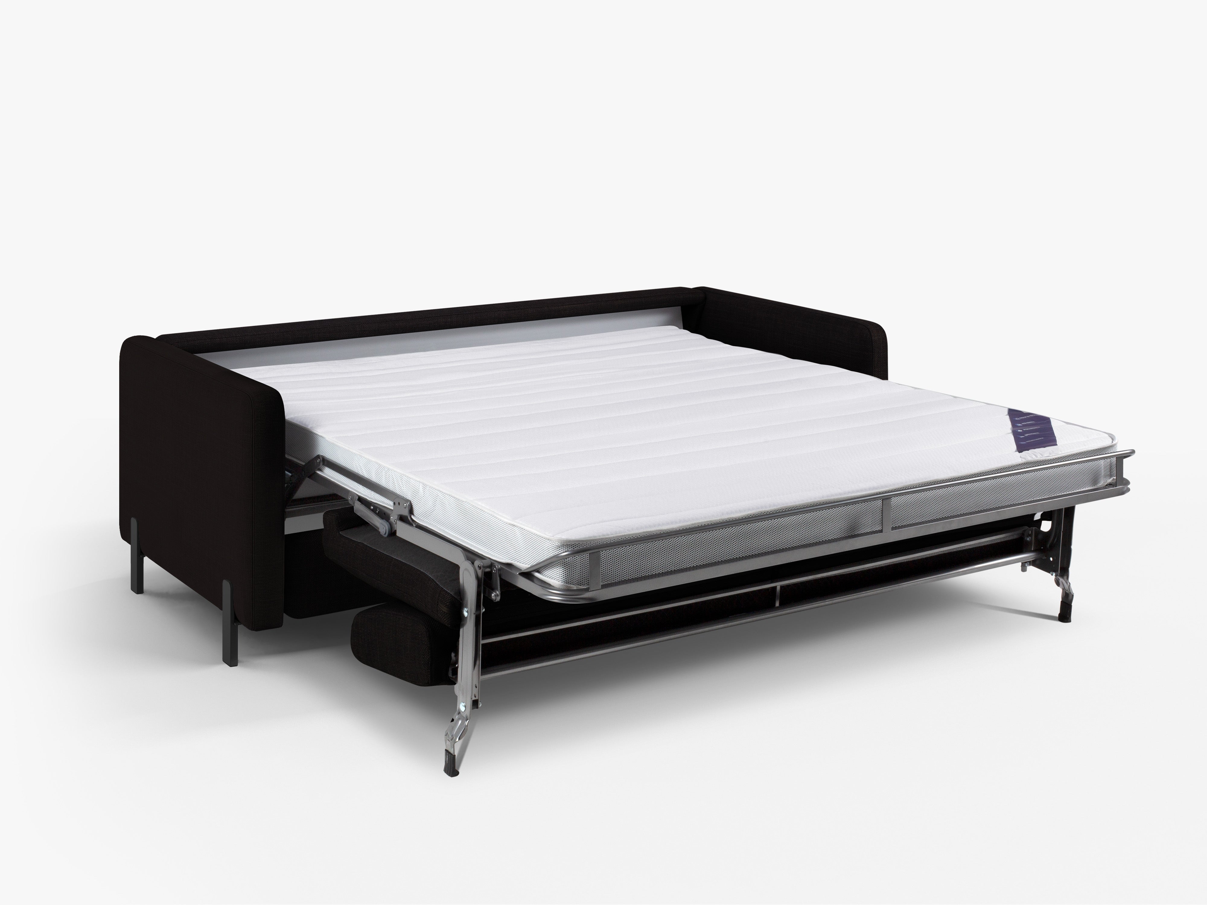 2-seater sofa with sleeping function GLORIA dark gray chenille