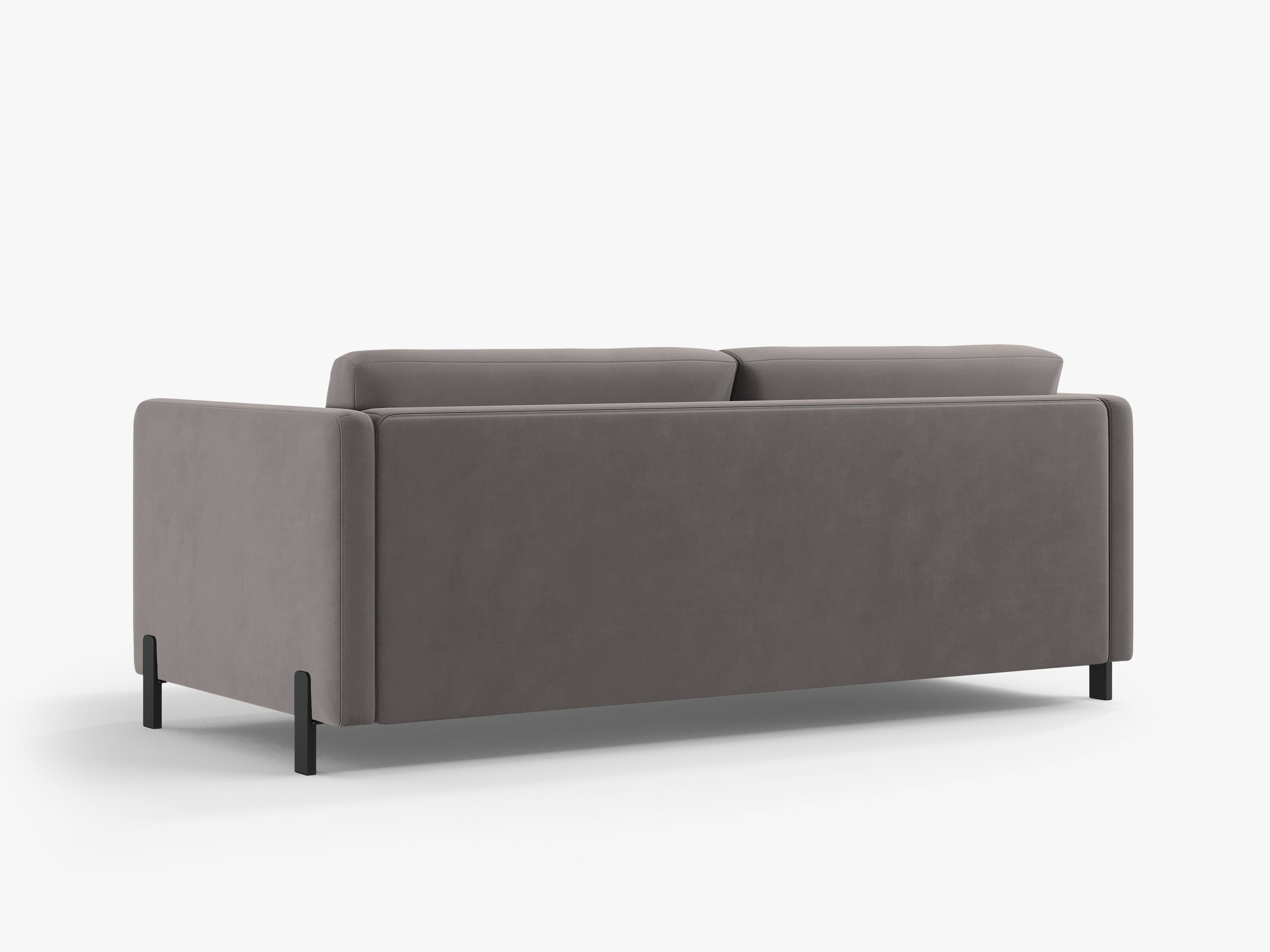 Sofa sametová 2-osobová s funkcí spaní GLORIA šedá