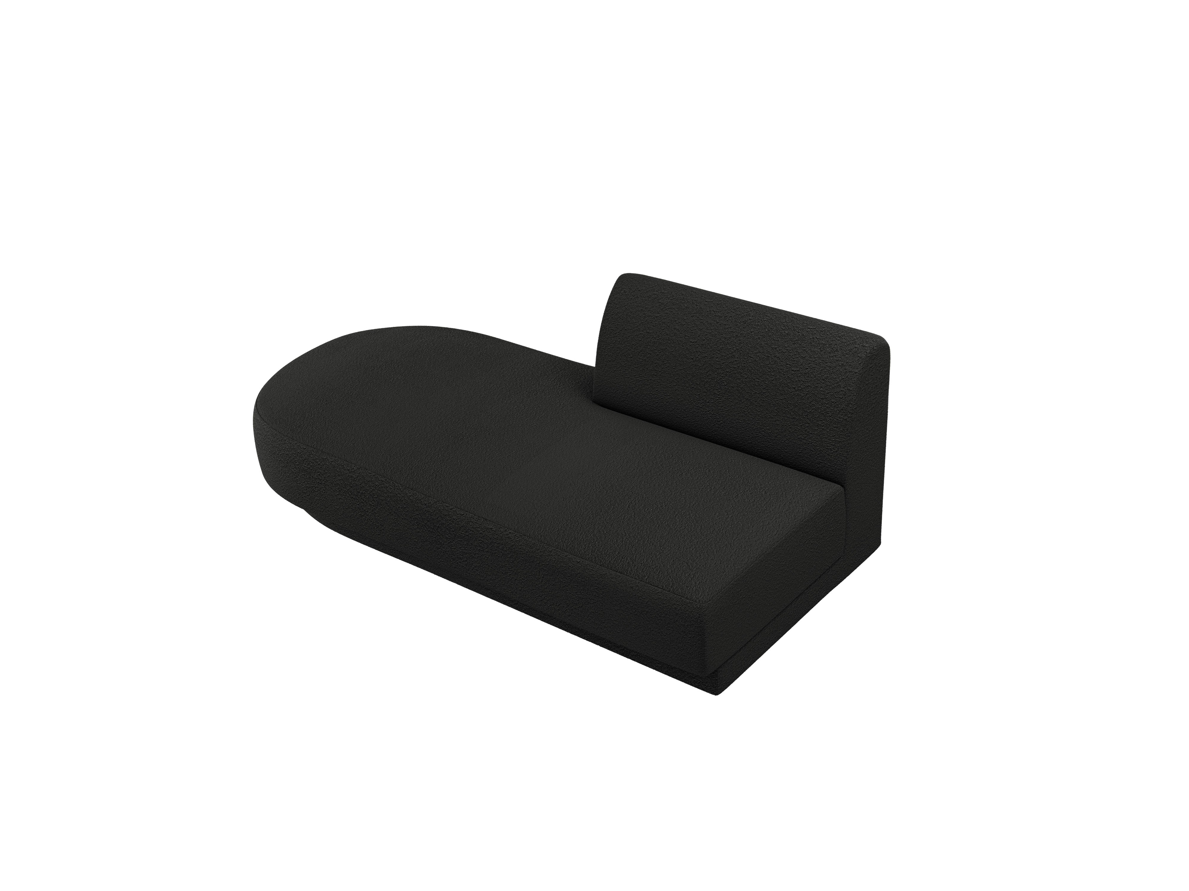 Dvouosobový levostranný szezlong MILEY černý boucle