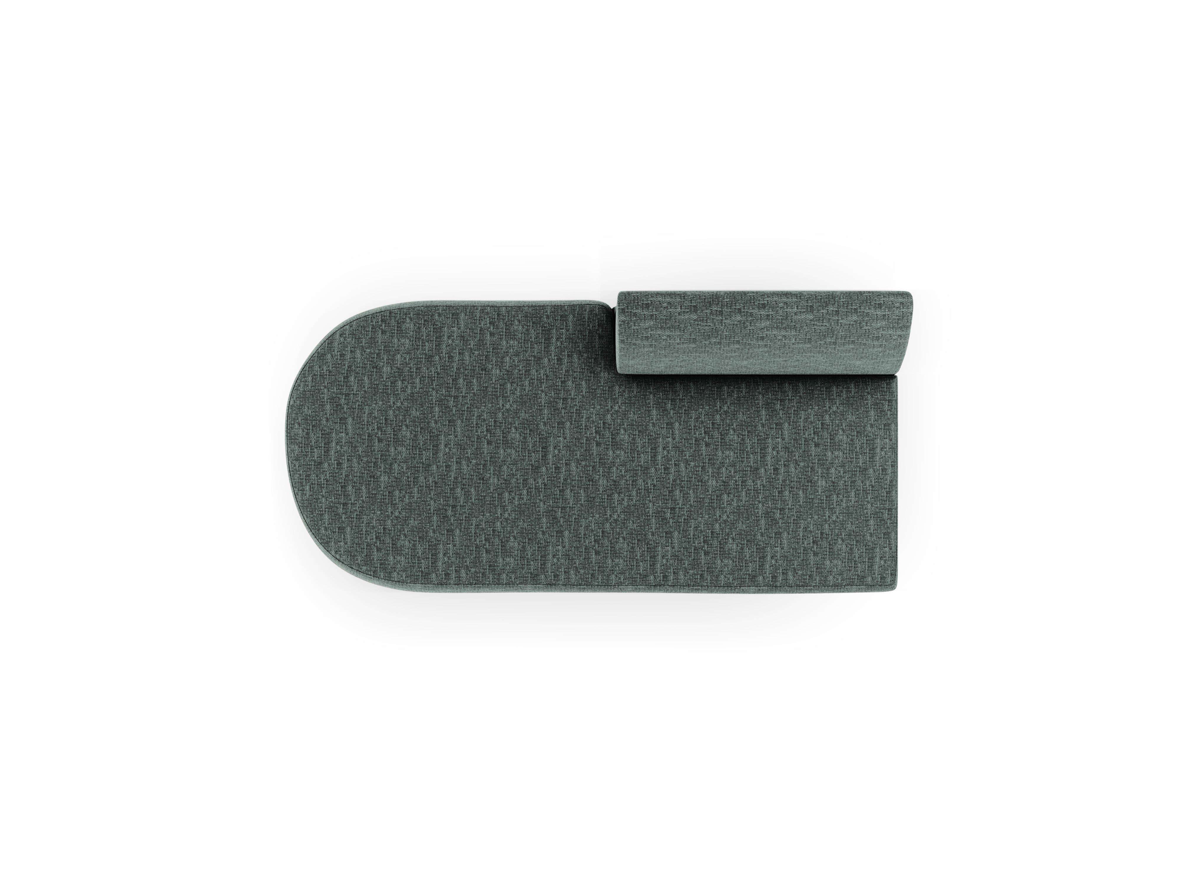 Dvouosobový levostranný szezlong MILEY petrol s jemným sametem