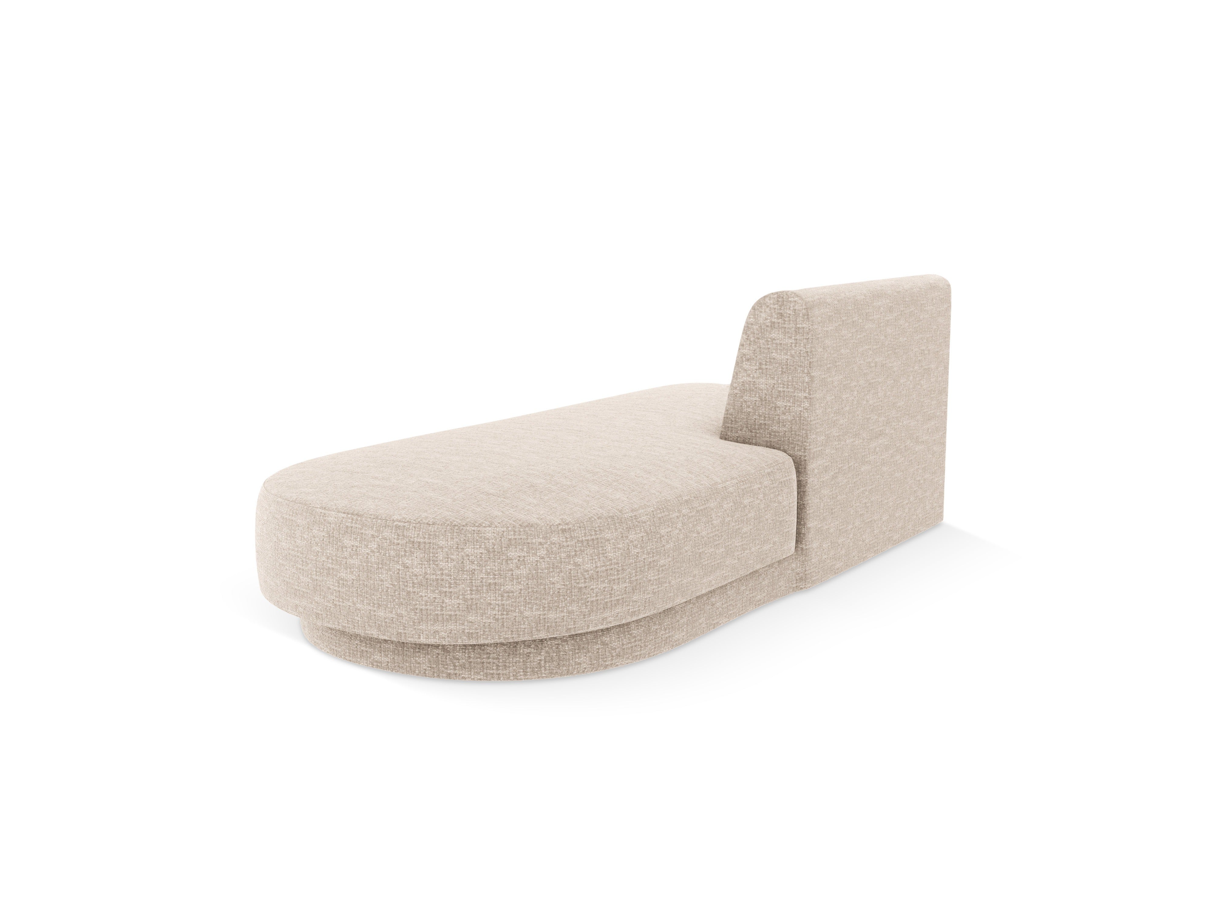 Right-facing 2-seater chaise longue MILEY beige chenille