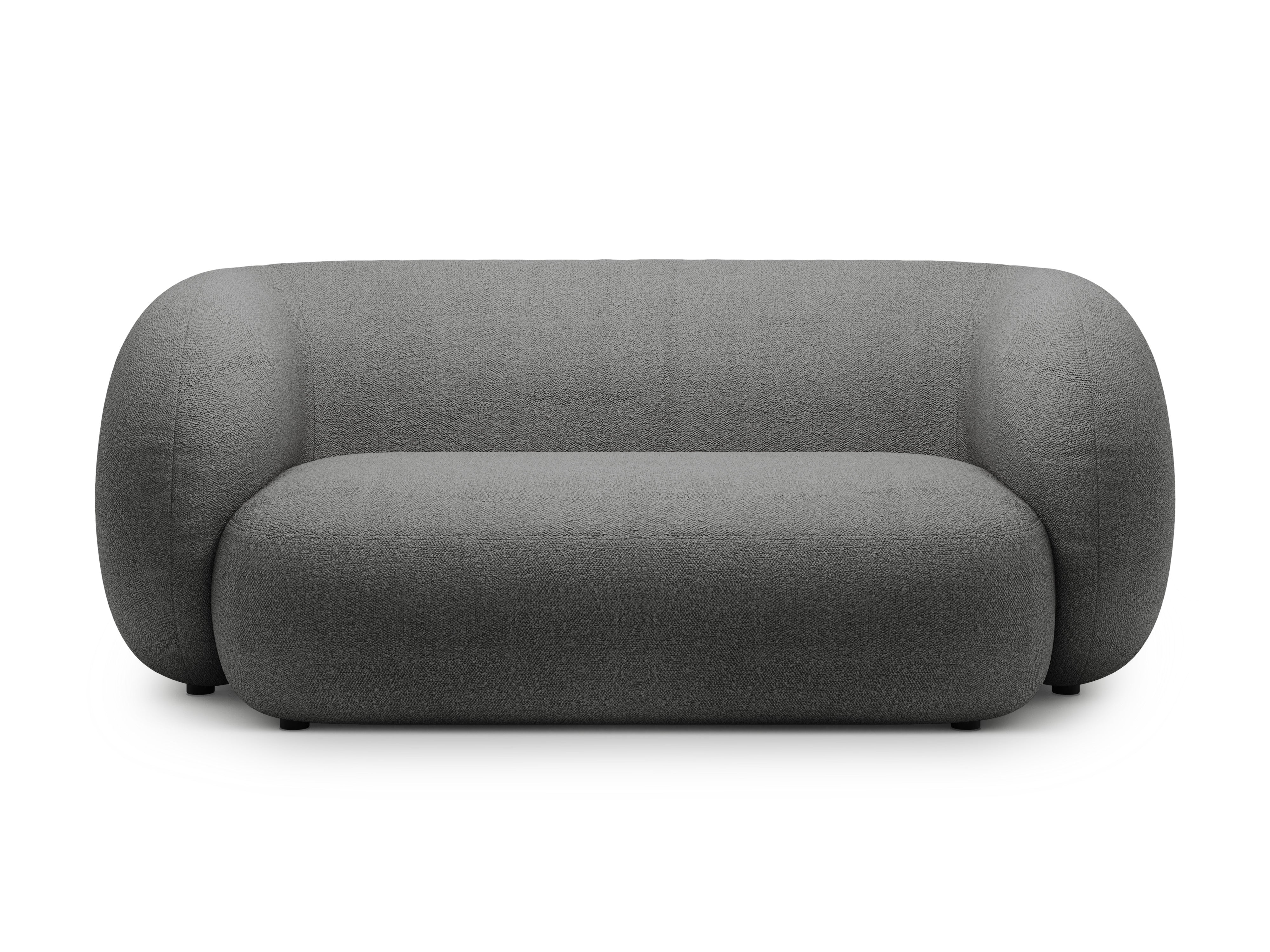 2-seater Sofa KATE dark gray boucle