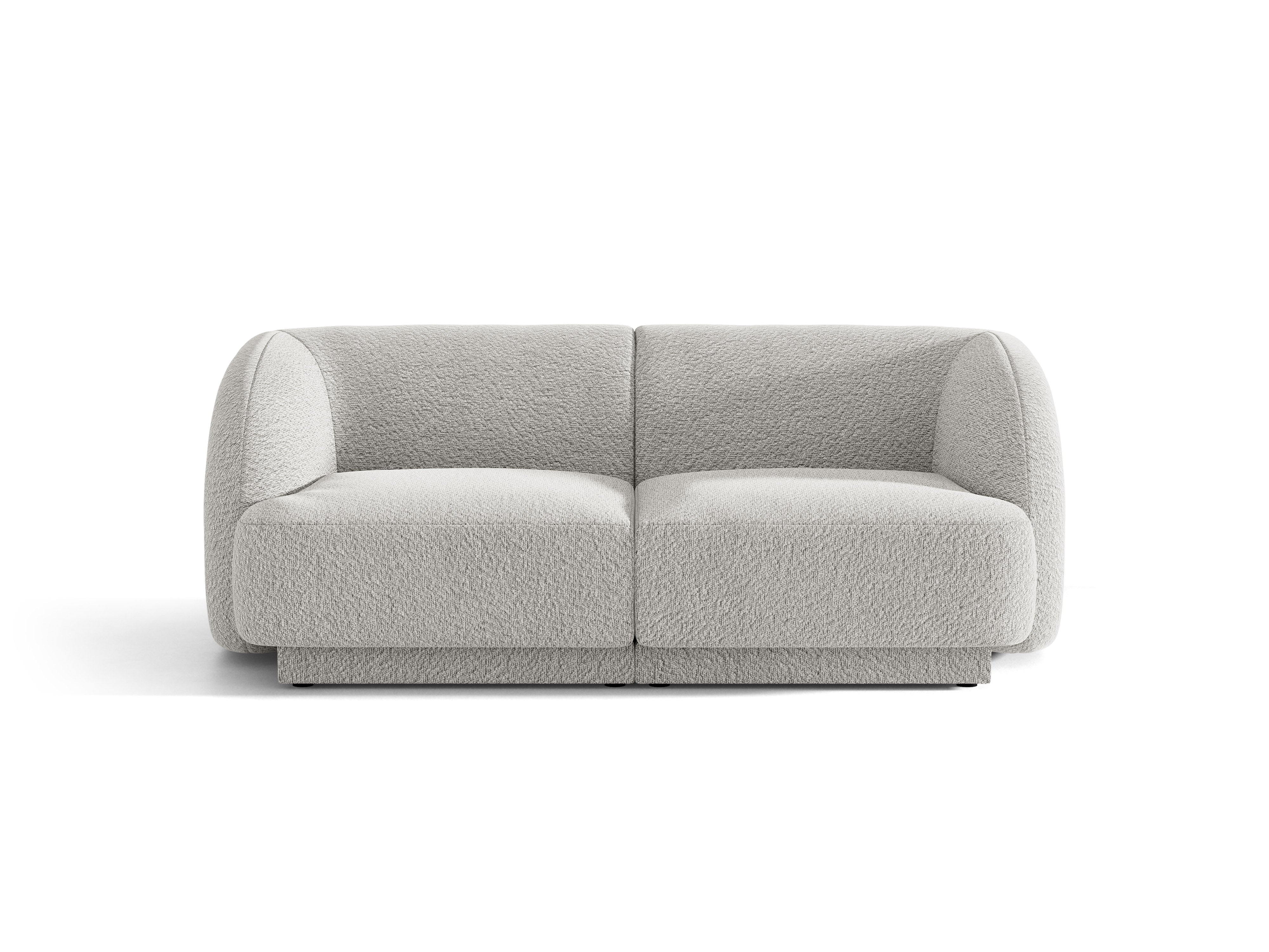 Sofa pro 2 osoby MILEY světle šedá boucle