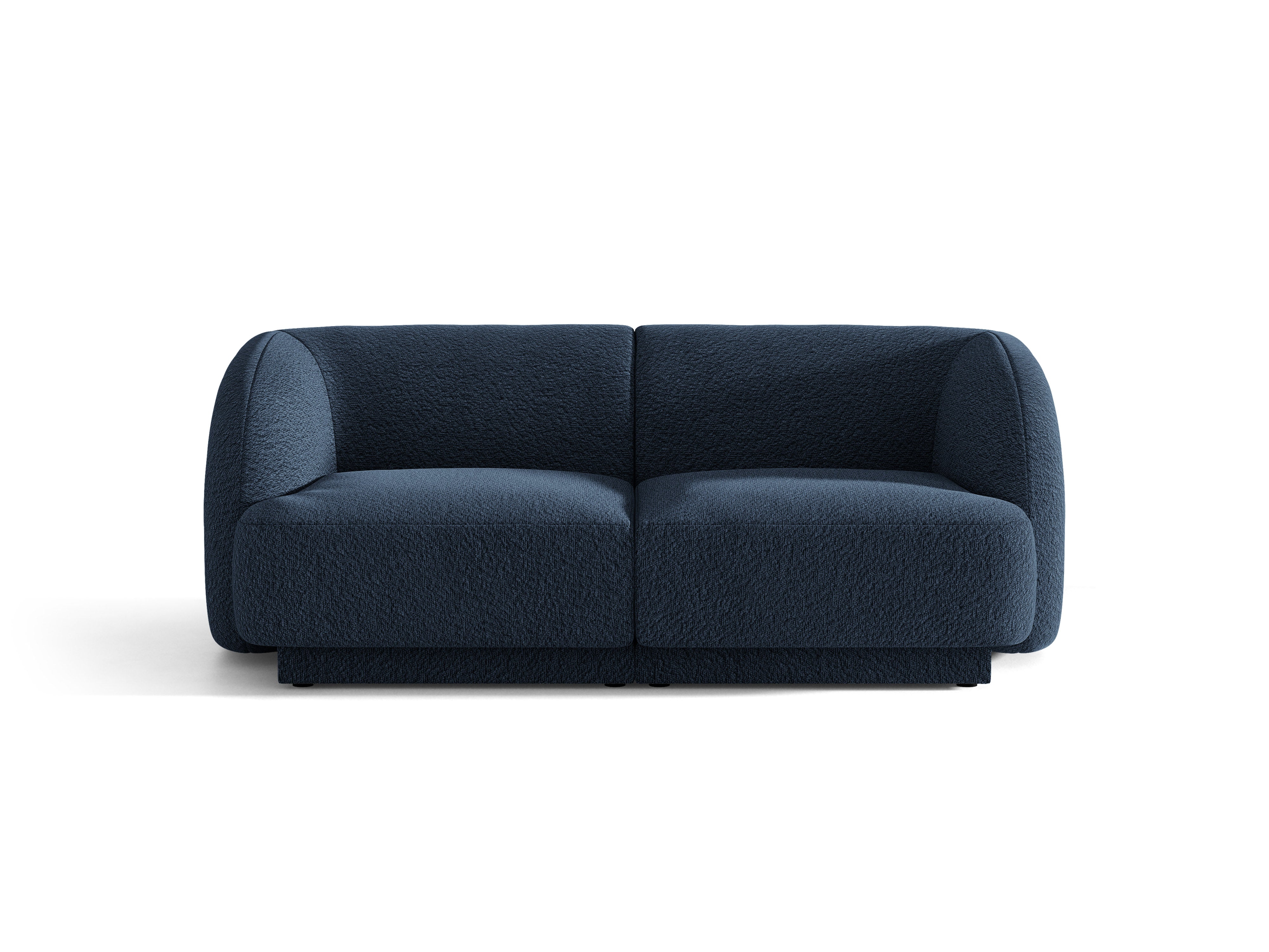 Sofa pro 2 osoby MILEY tmavě modrý boucle