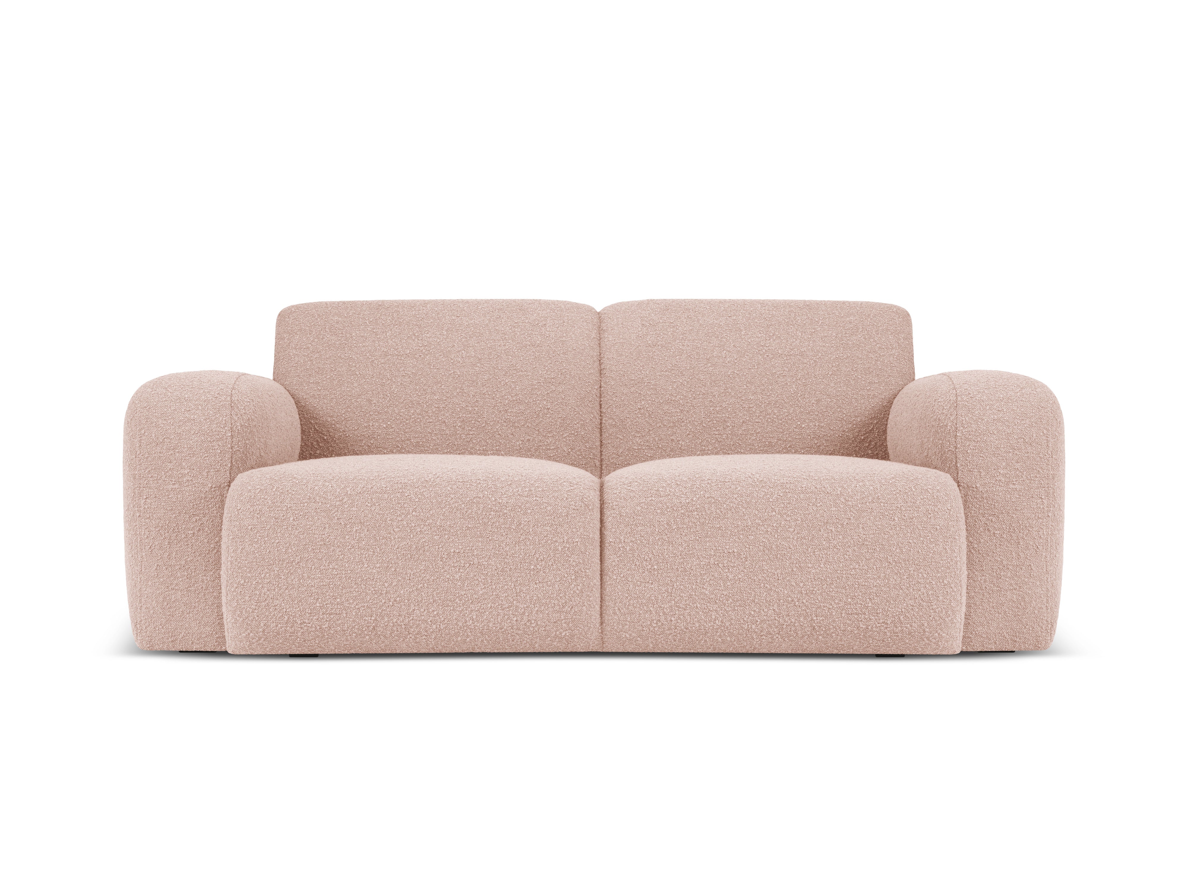 Sofa w tkaninie boucle 2-osobowa MOLINO pudrowy róż – Micadoni