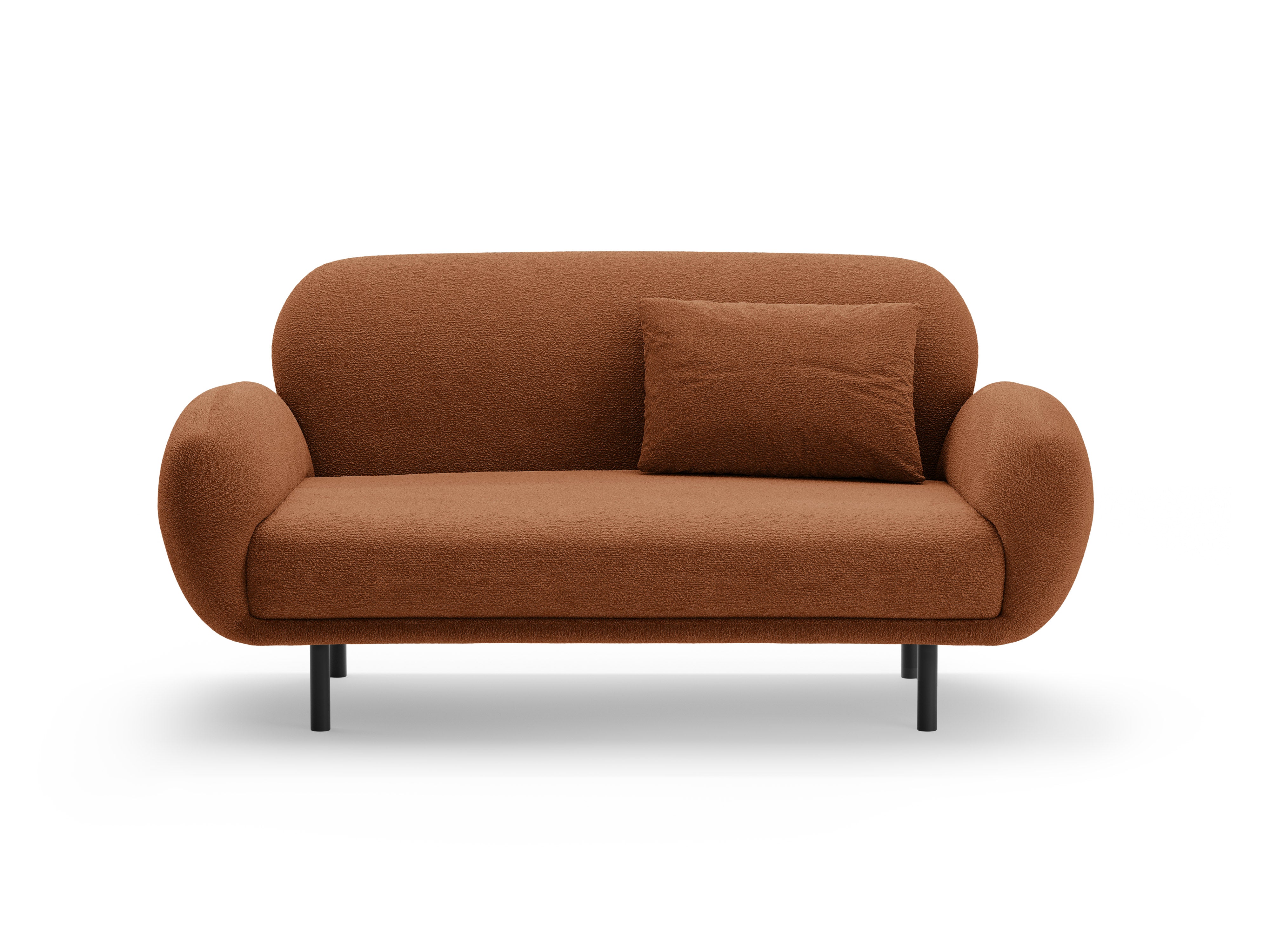 2-seater Sofa POPPY terracotta boucle