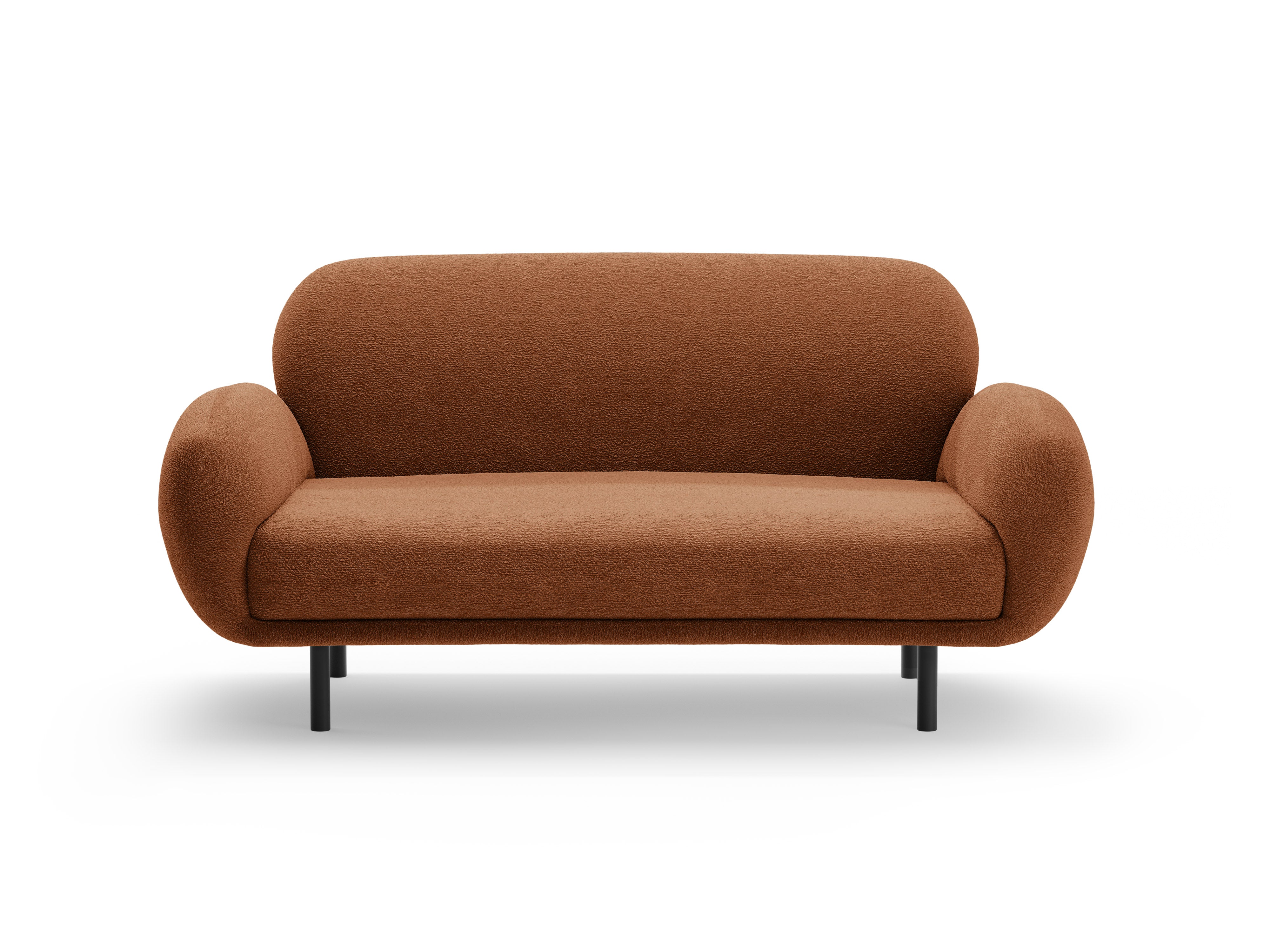 2-seater Sofa POPPY terracotta boucle