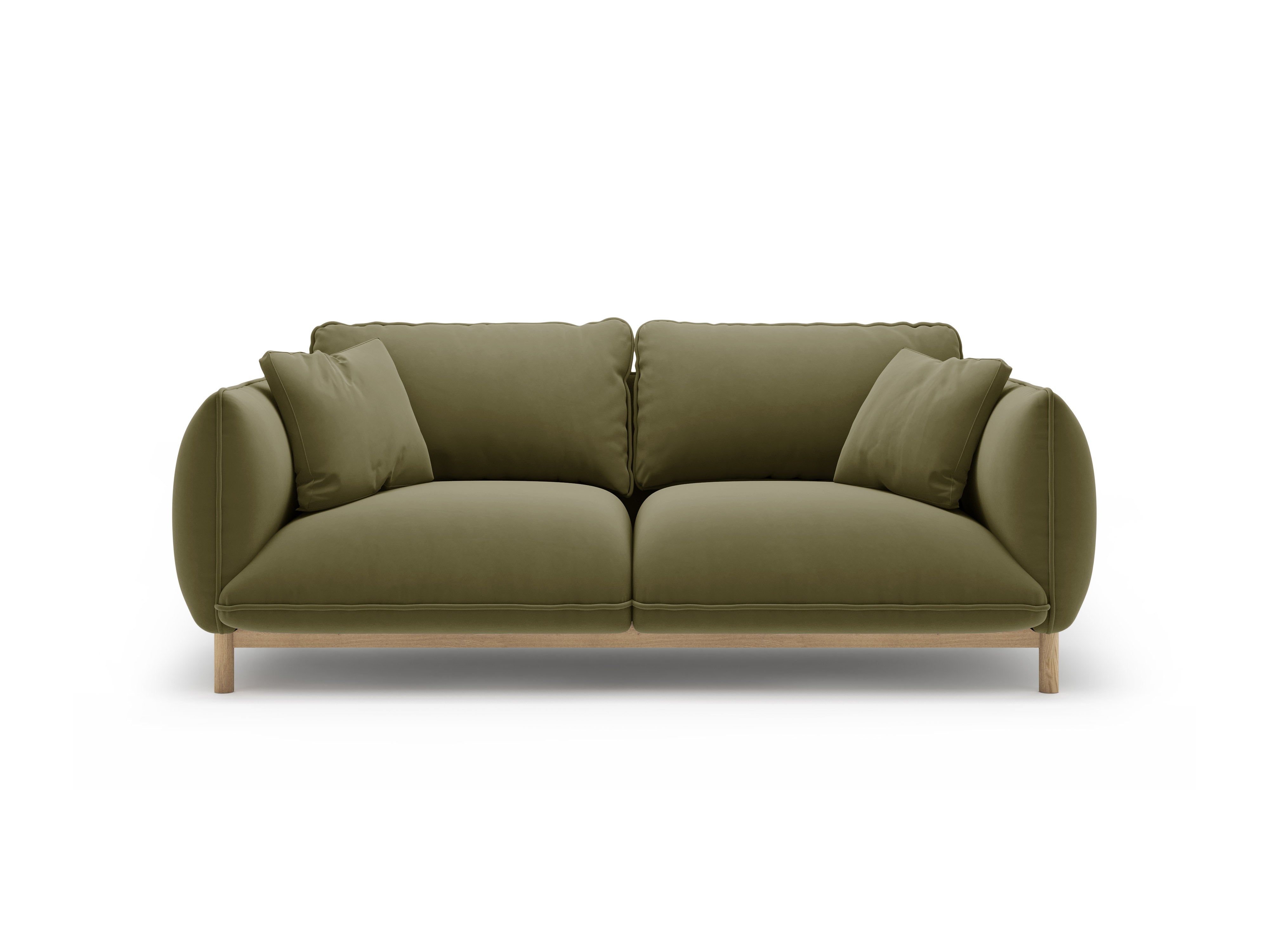Sofa sametová 2-osobová ADA světle zelená