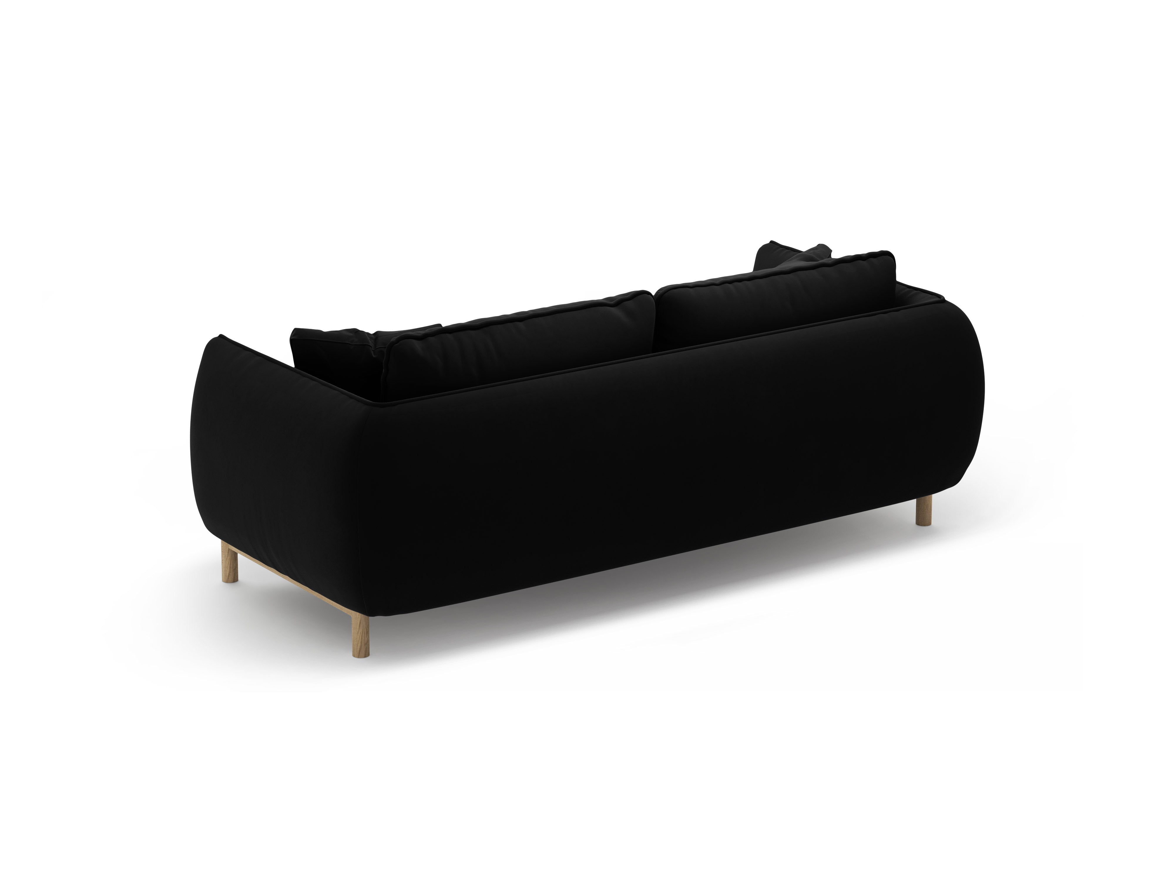Velvet 2-Seater Sofa ADA Black