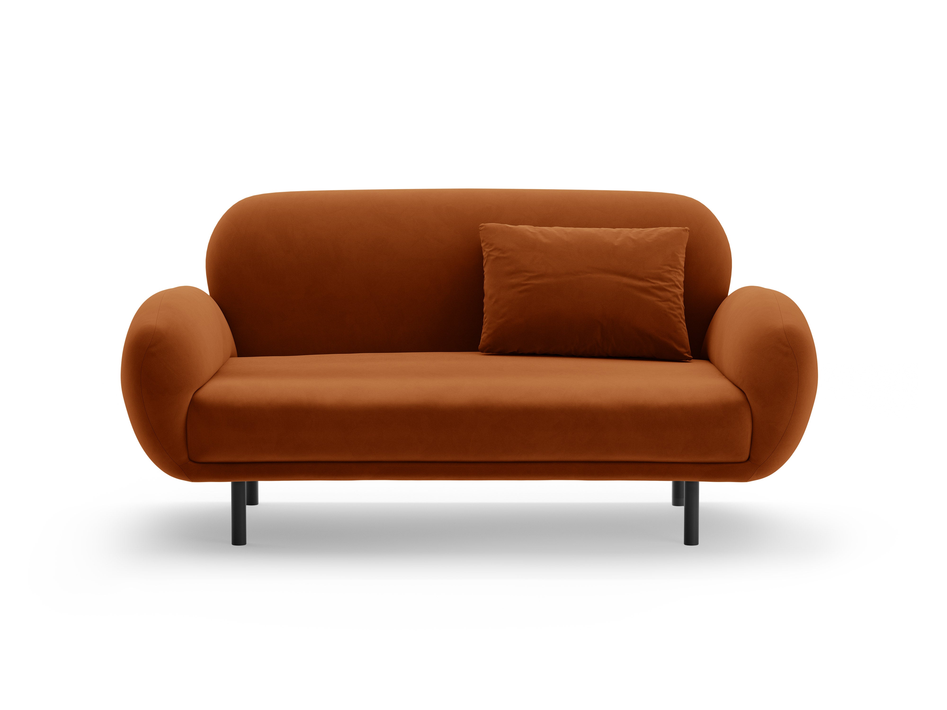 Sofa aksamitna 2-osobowa POPPY terracotta