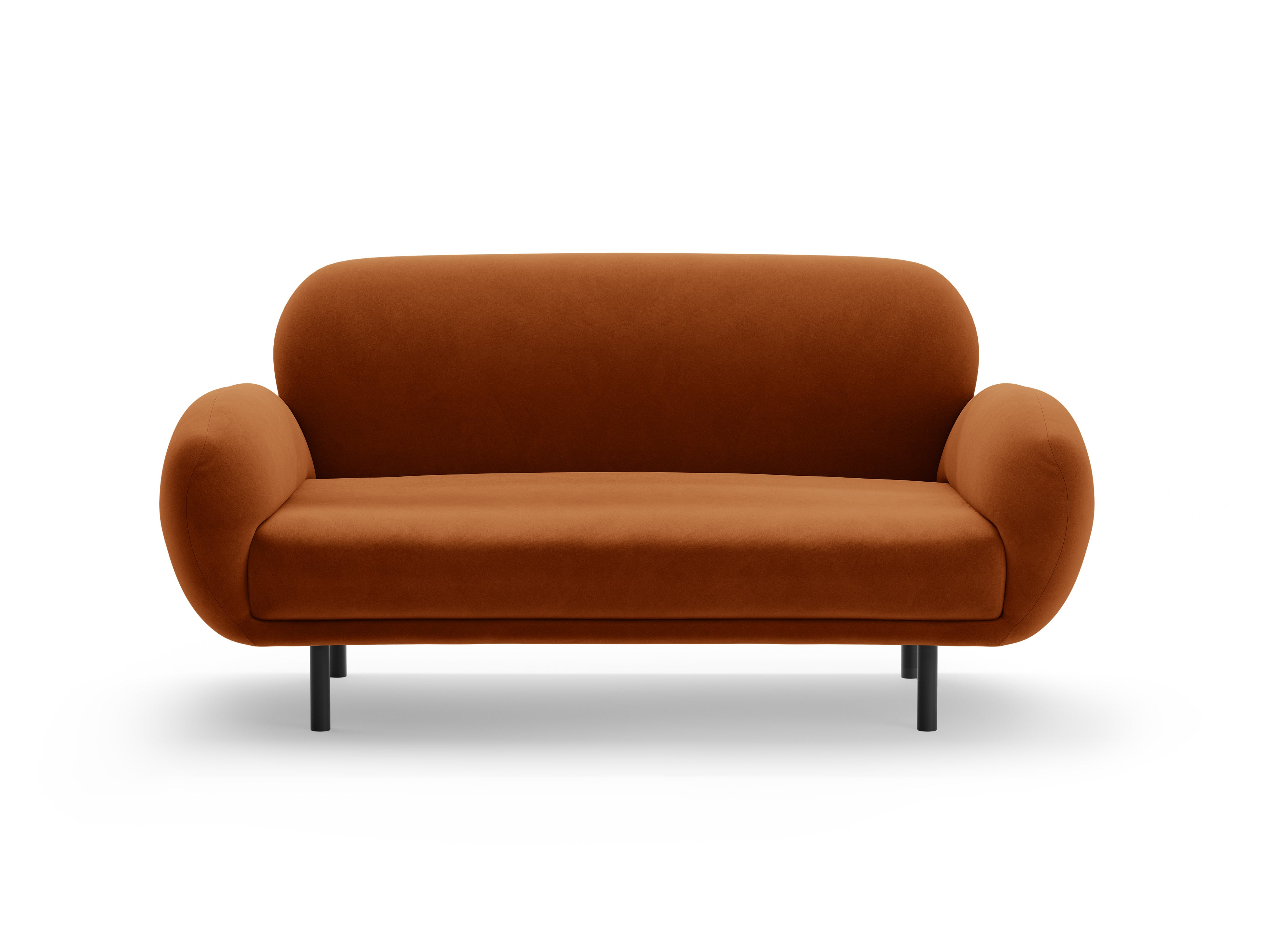 Sofa aksamitna 2-osobowa POPPY terracotta