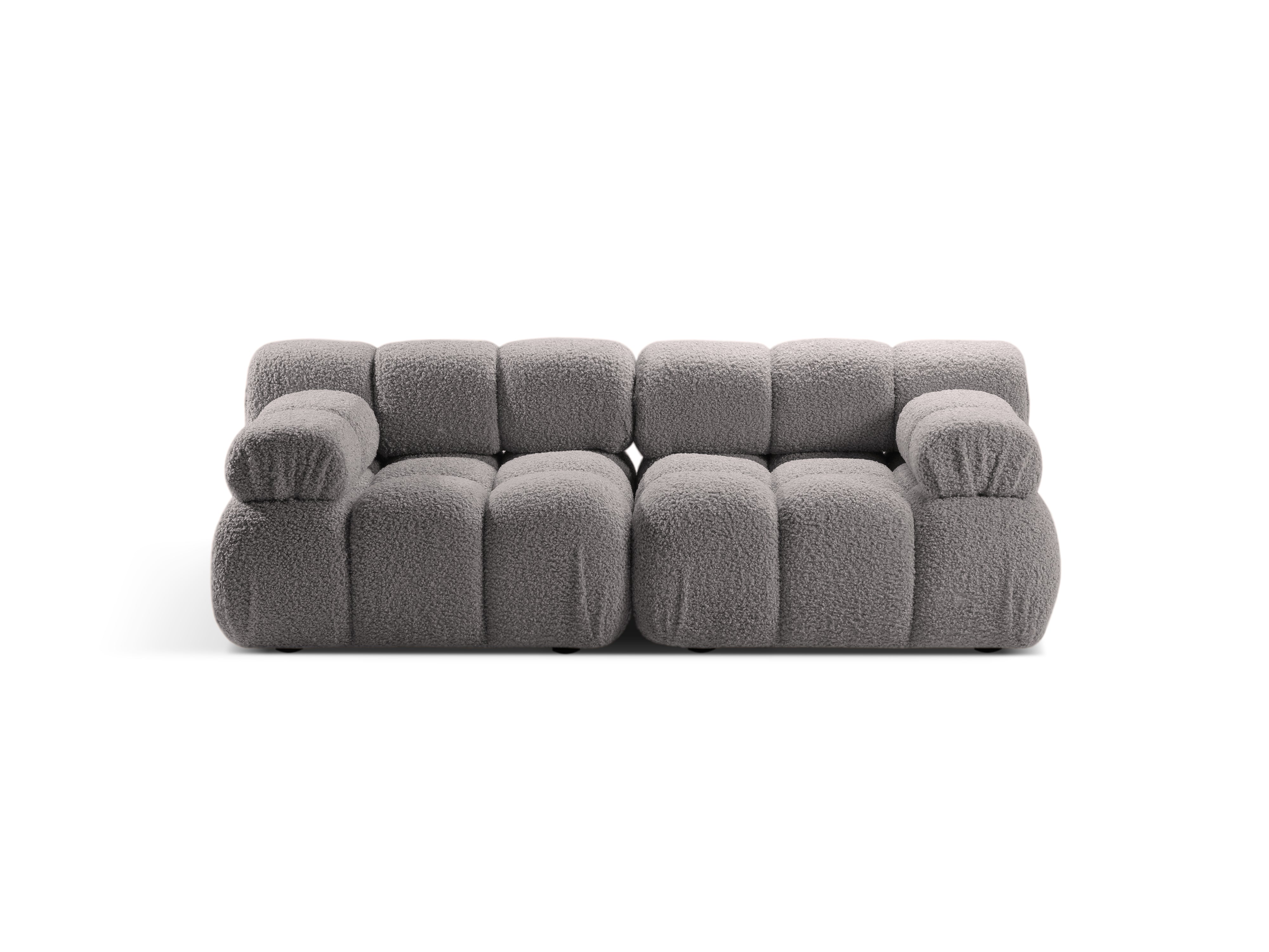 Sofa modulární pro 2 osoby BELLIS šedá boucle