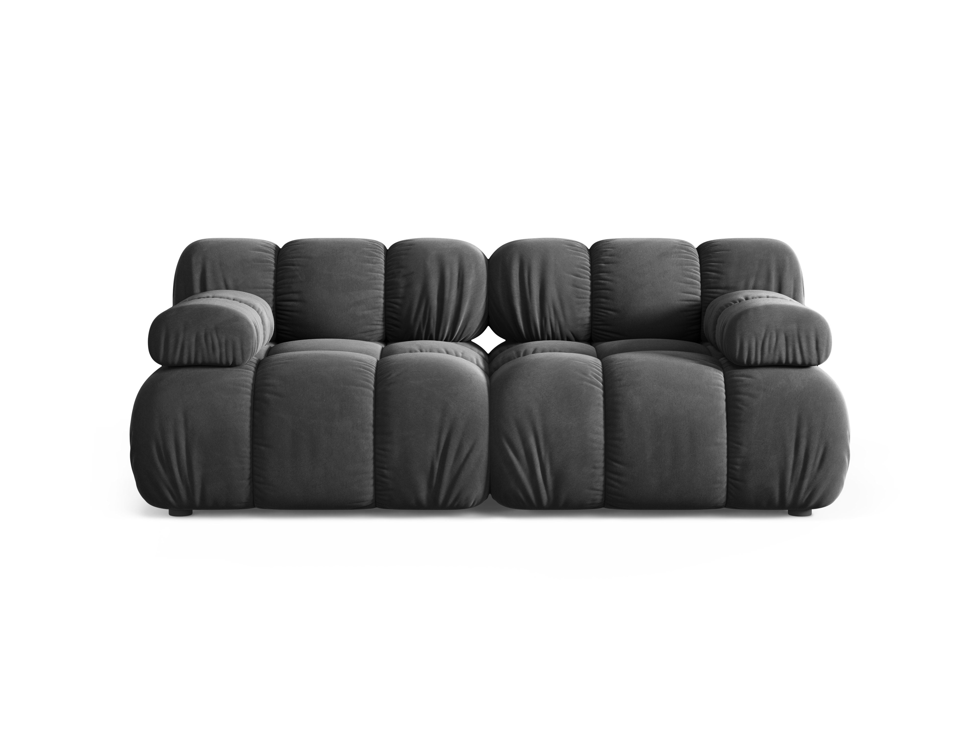 Sofa modulární pro 2 osoby BELLIS šedý samet