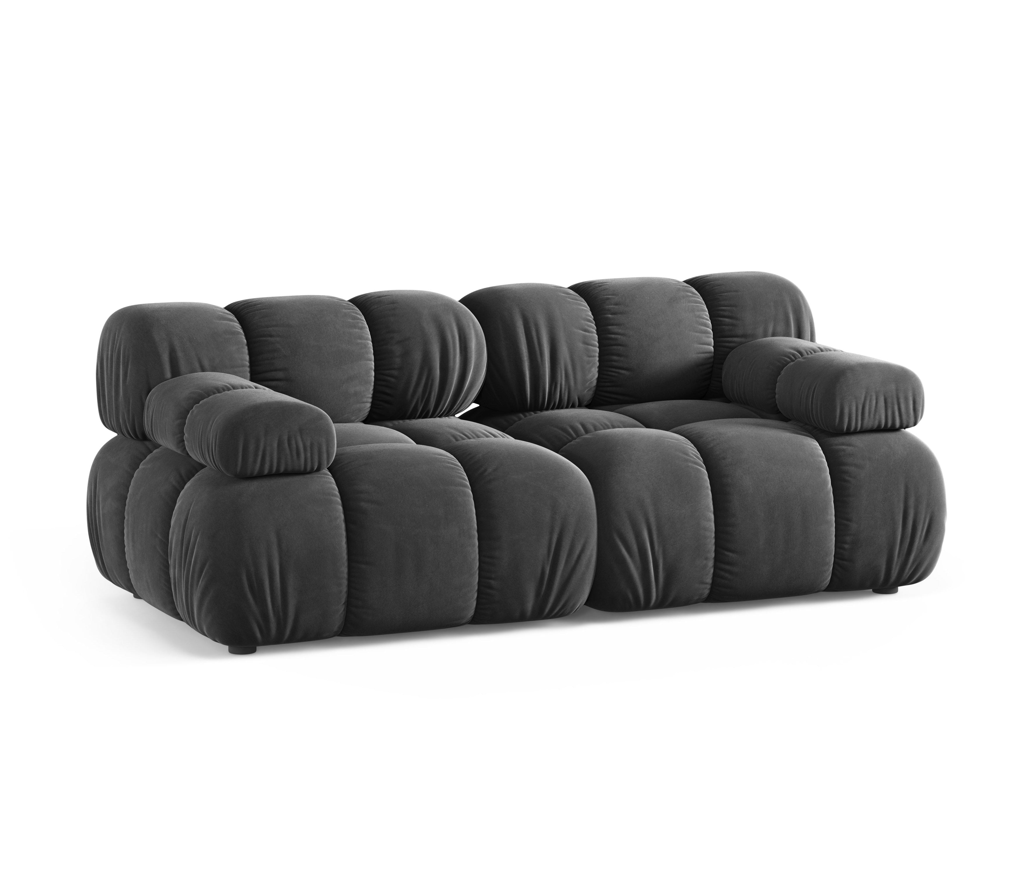 Sofa modulární pro 2 osoby BELLIS šedý samet