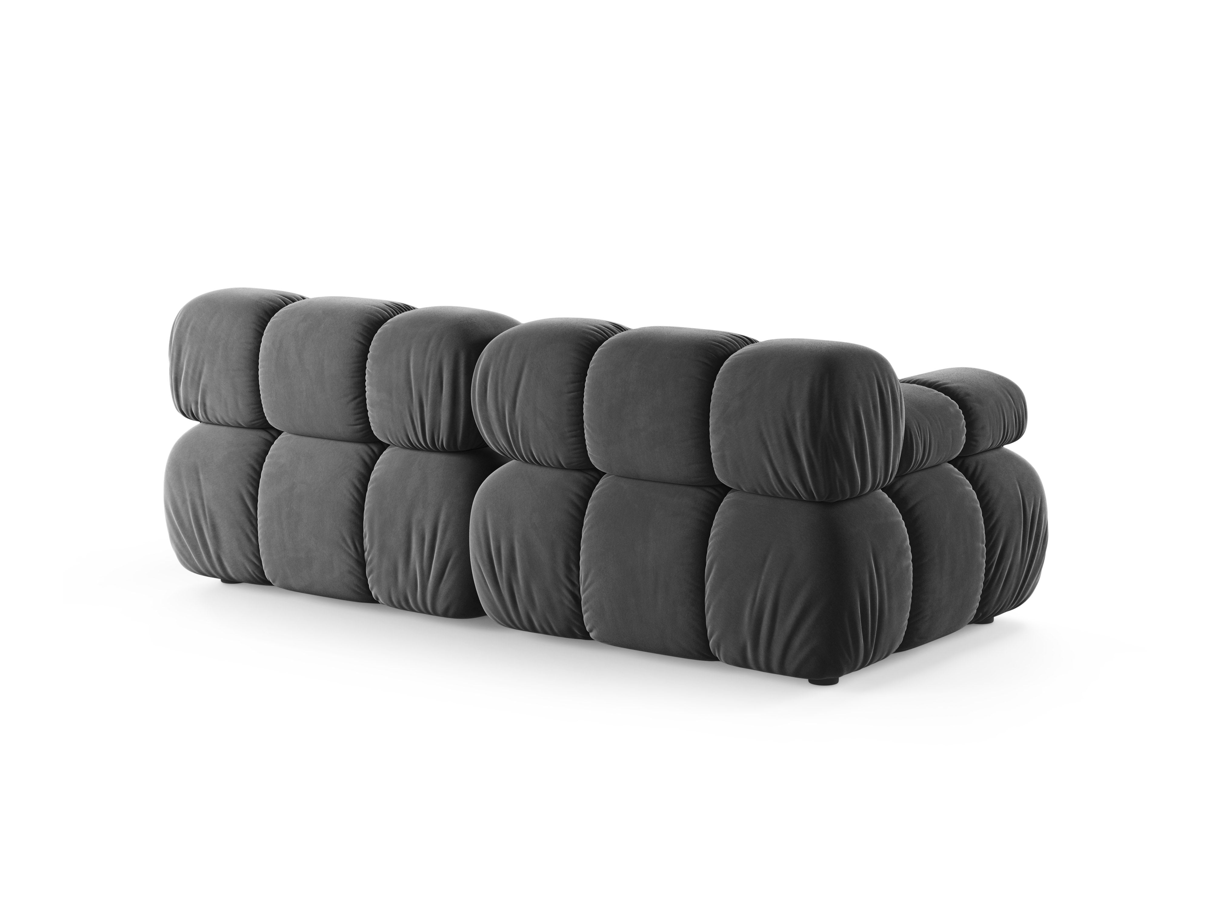 Sofa modulární pro 2 osoby BELLIS šedý samet