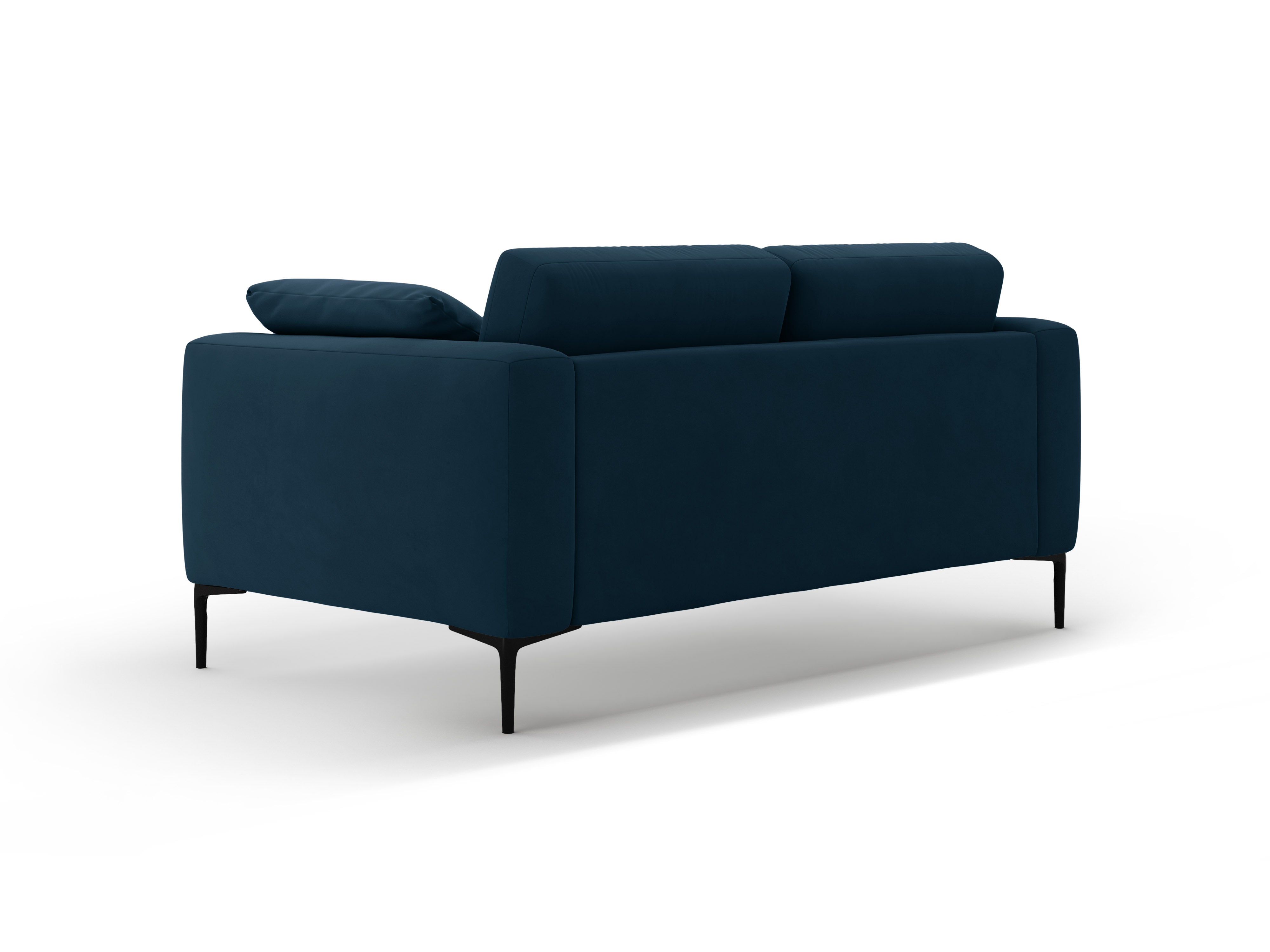 BEMY royal blue velvet 2-seater sofa