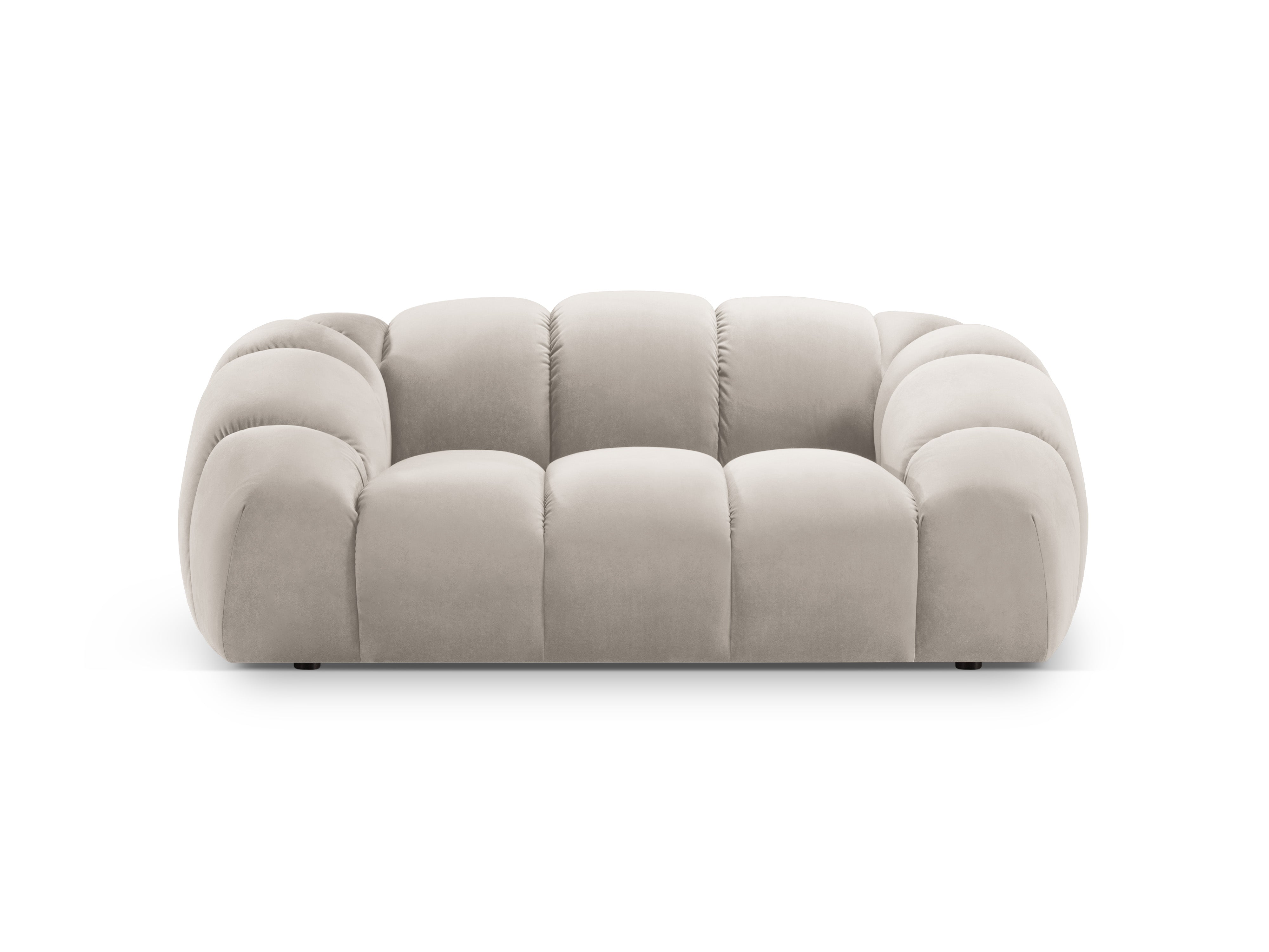 Velvet 2-Seater Sofa DIANA Beige