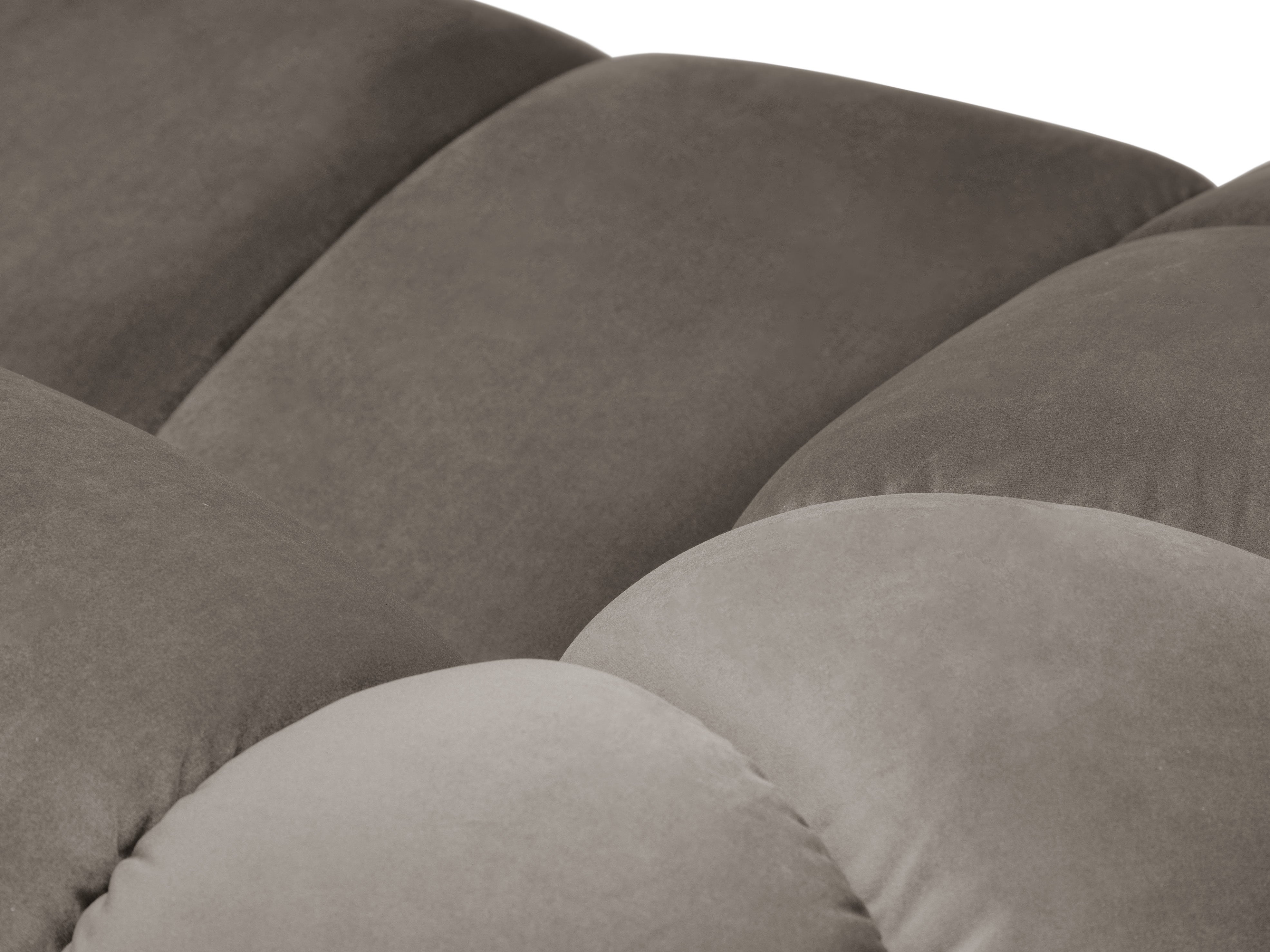 Sofa sametová 2-osobová DIANA šedohnědá