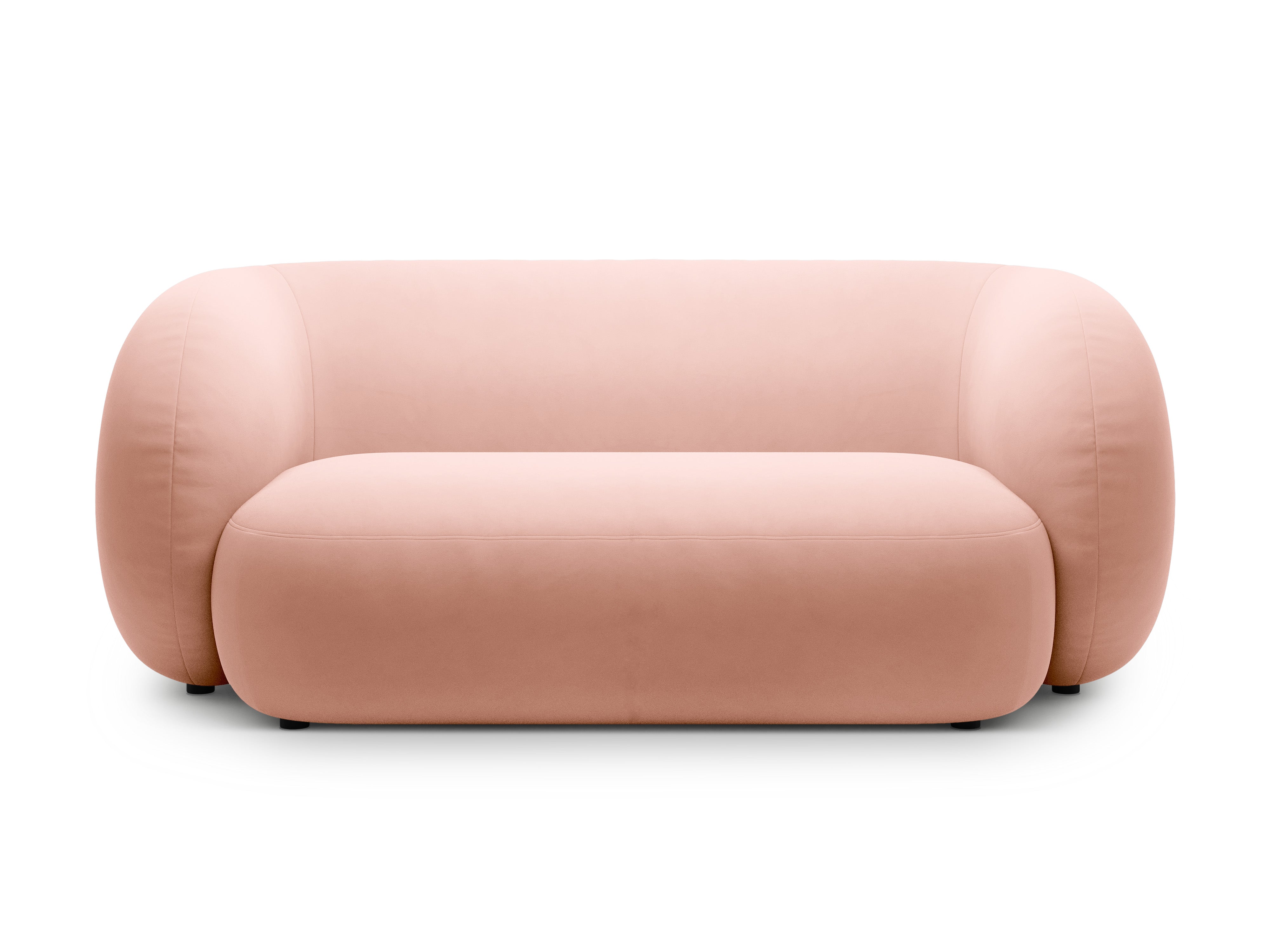 Velvet 2-Seater Sofa KATE Light Pink