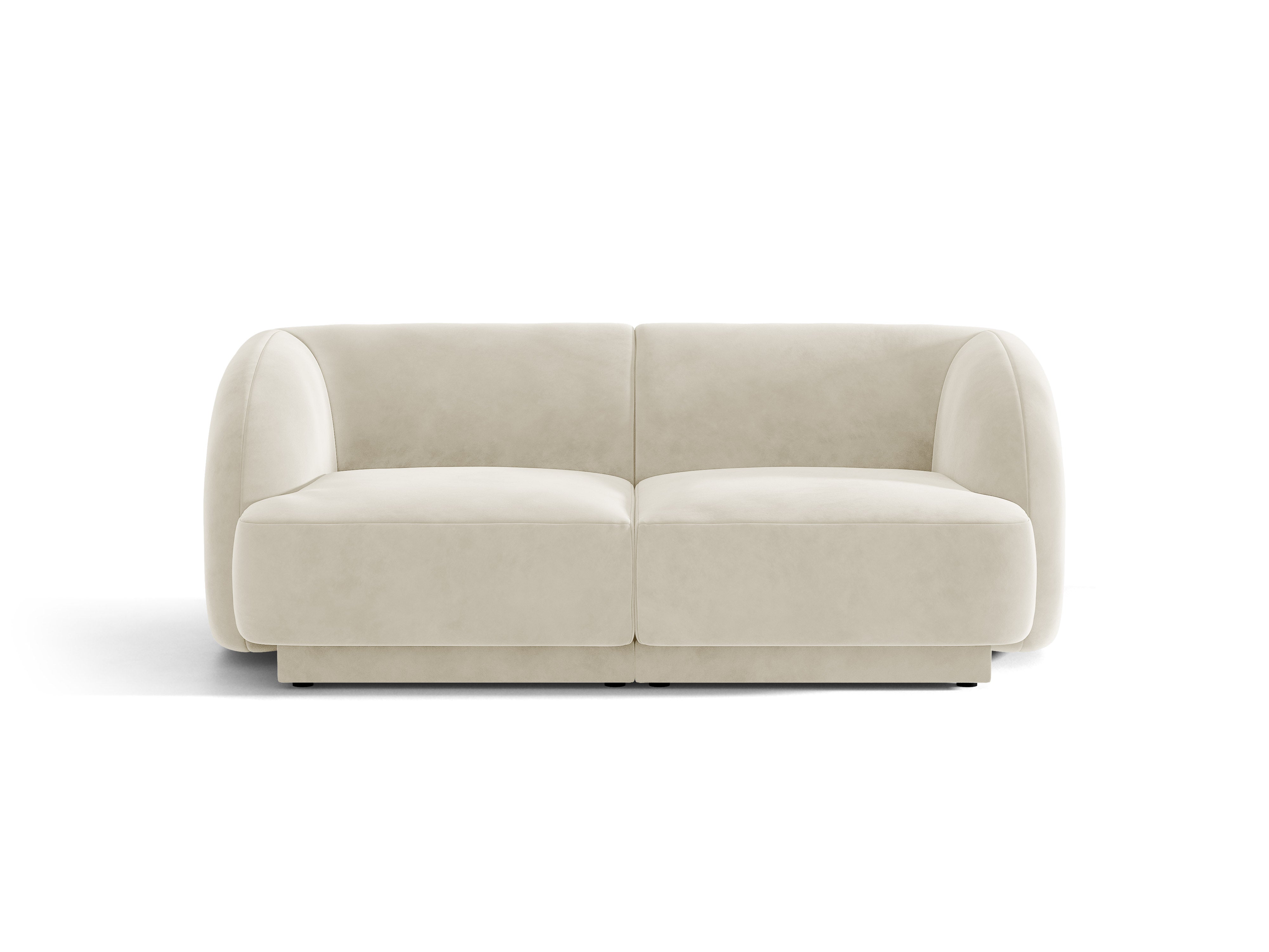 Sofa sametová 2-osobová MILEY béžová