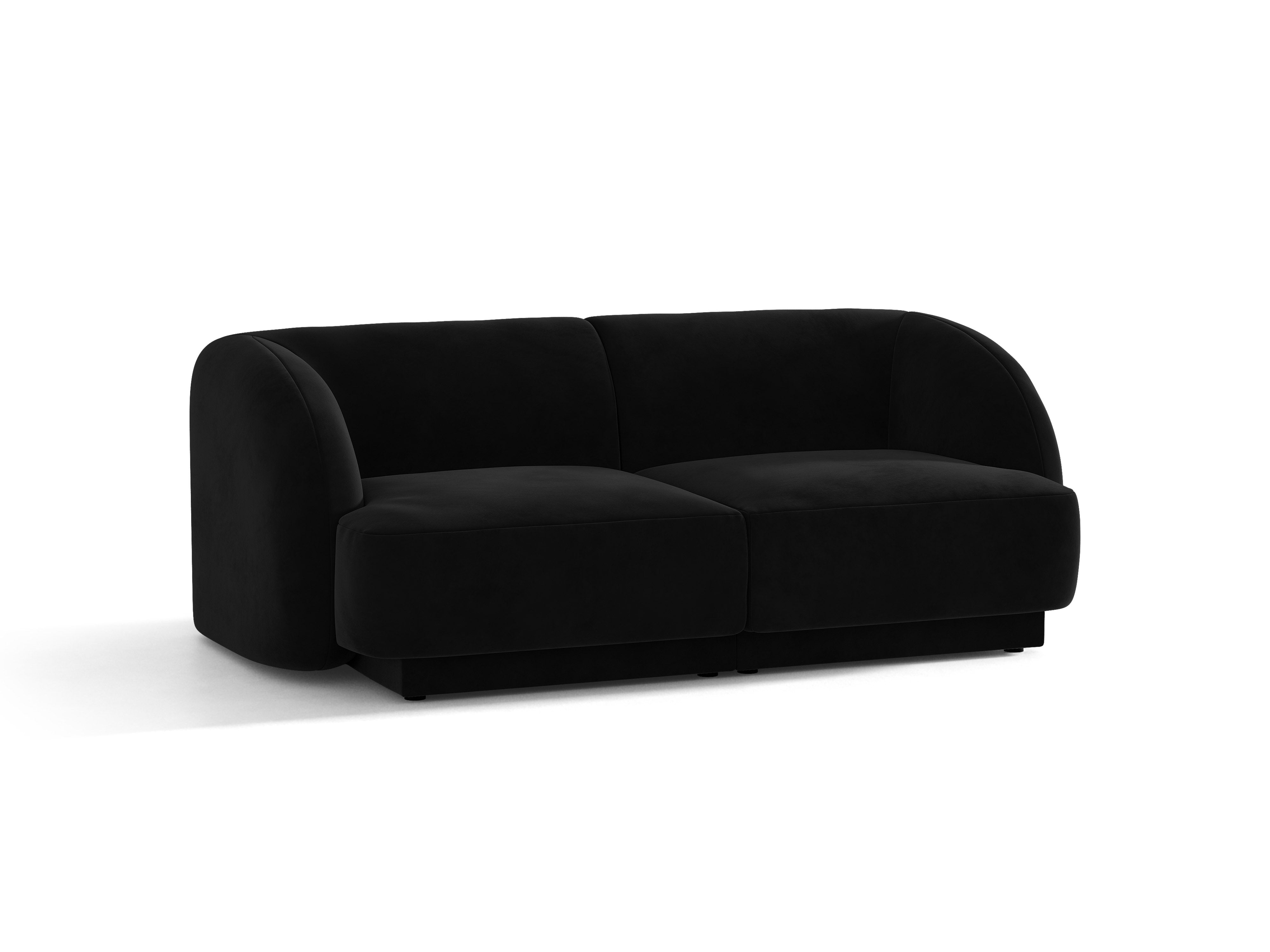 Sofa sametová 2-osobová MILEY černá