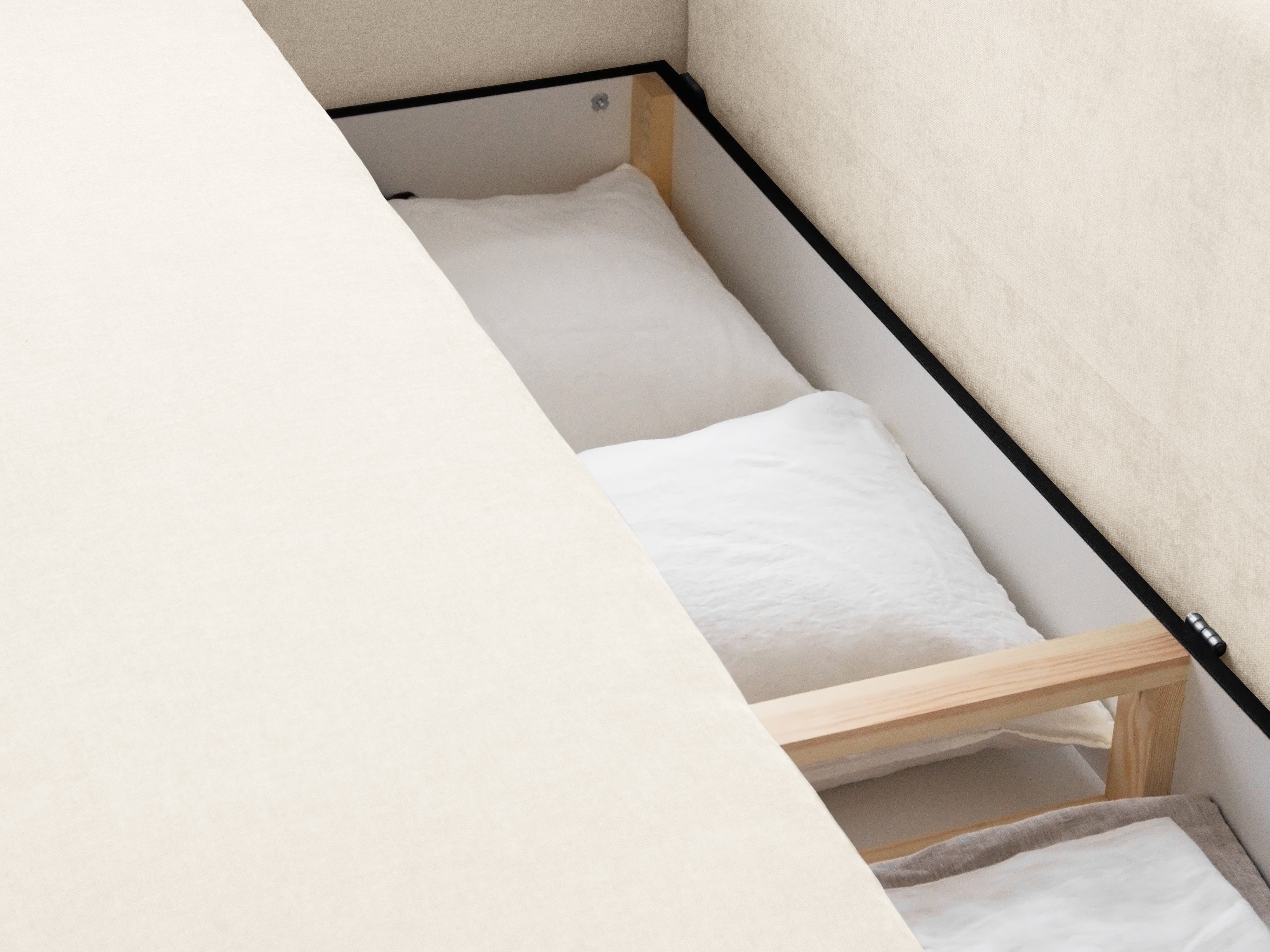 Pohovka s funkcí spaní ELEN slonová kost s šenilovým potahem