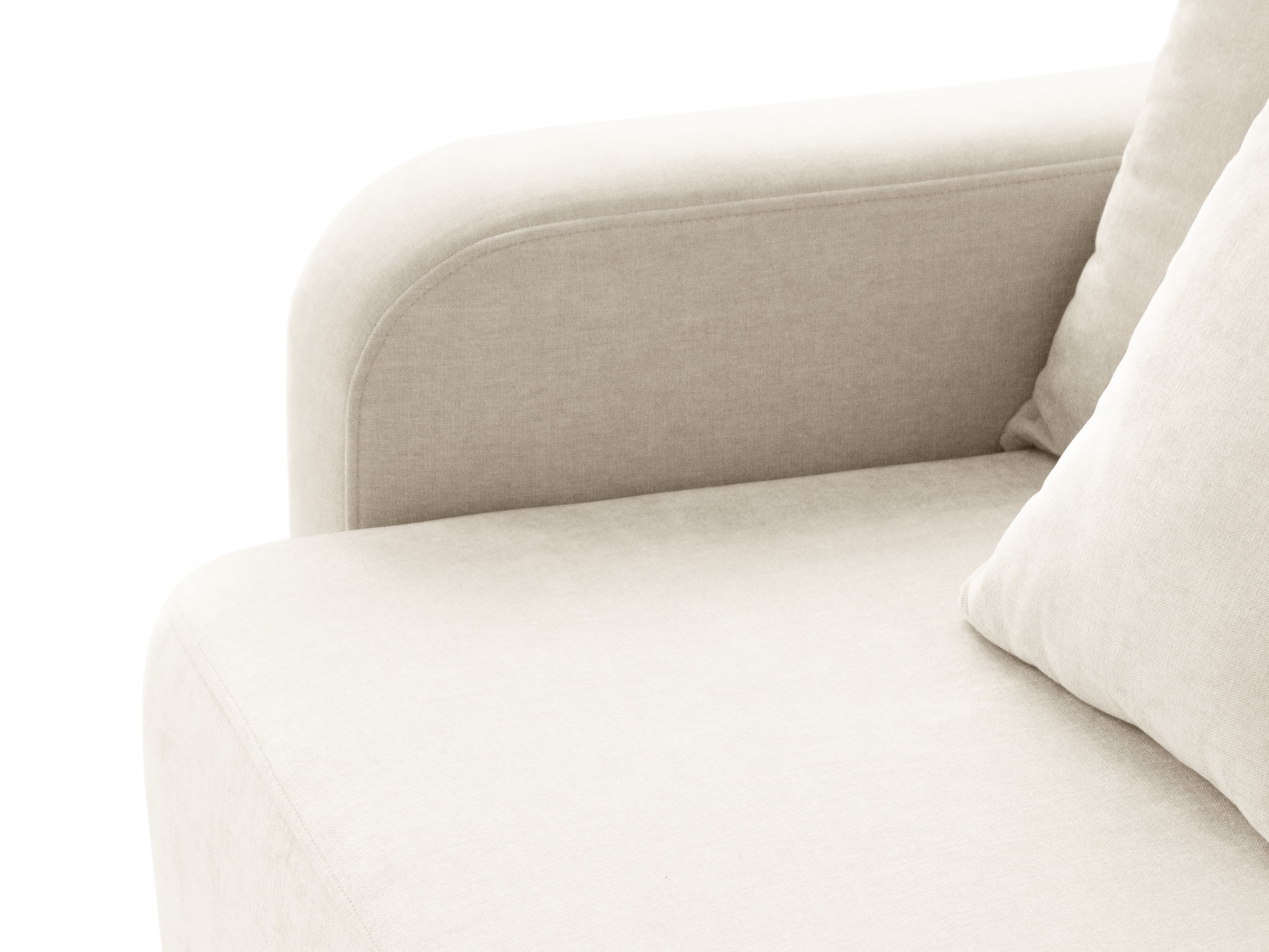 3-seater sofa with sleeping function ELEN ivory chenille