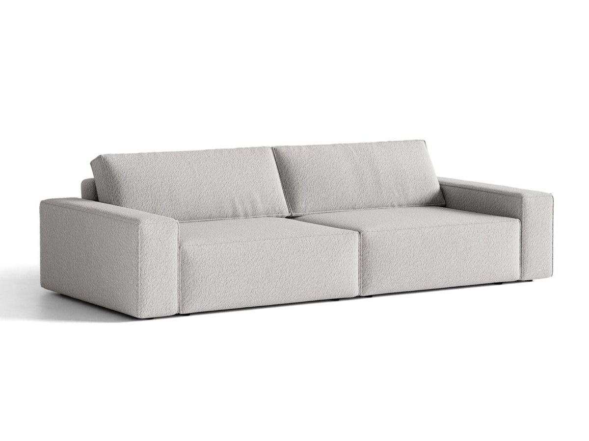 Sofa 3-osobowa z funkcją spania JODIE jasny szary boucle – ujęcie 3