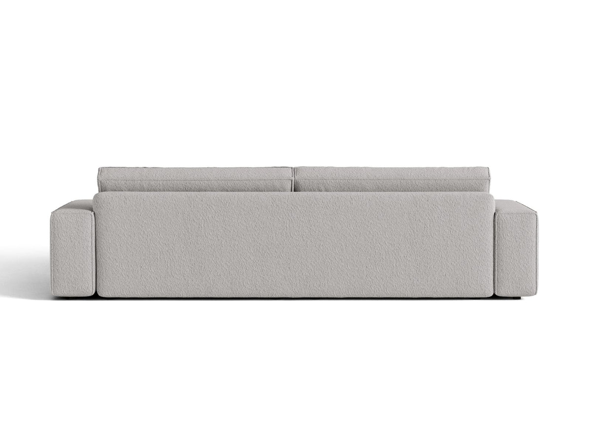 Sofa 3-osobowa z funkcją spania JODIE jasny szary boucle – ujęcie 5