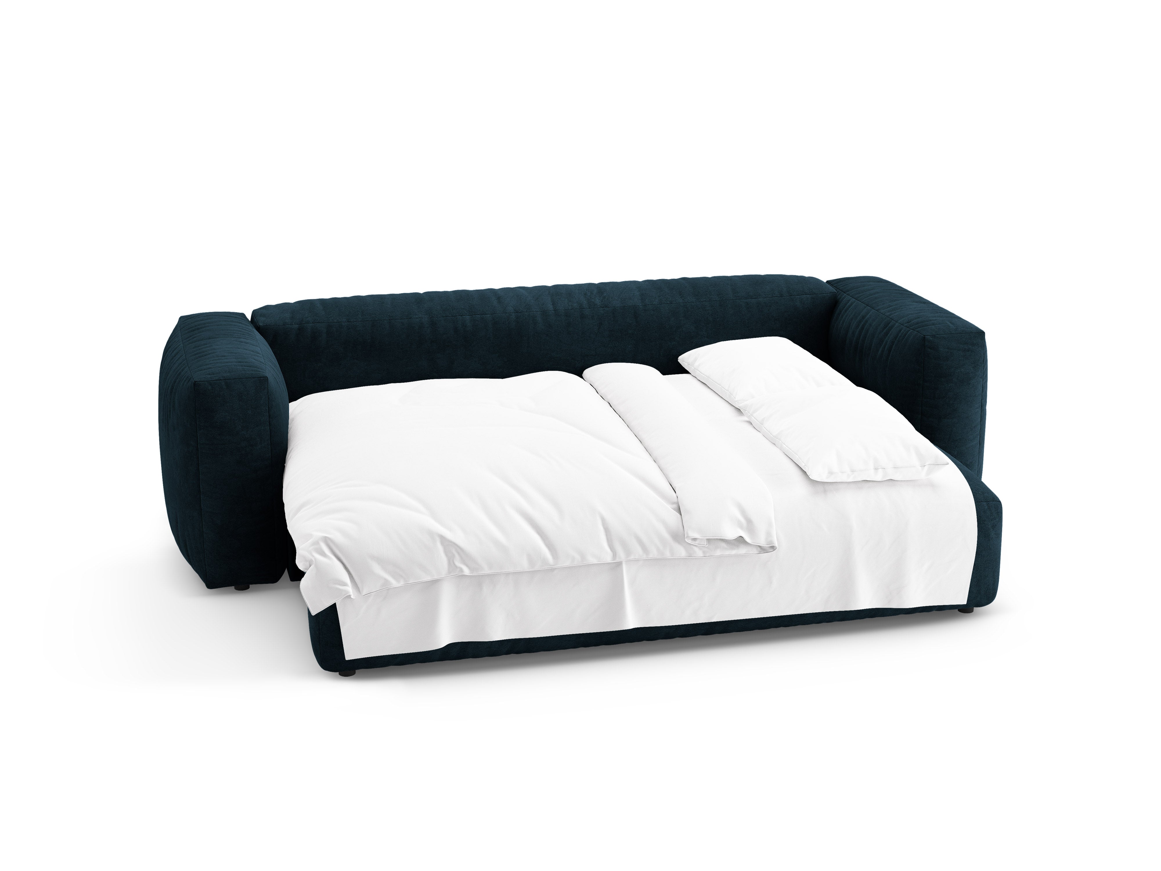 Sofa sametová 3-osobová s funkcí spaní MARTINA hluboká petrol [Ewelina]