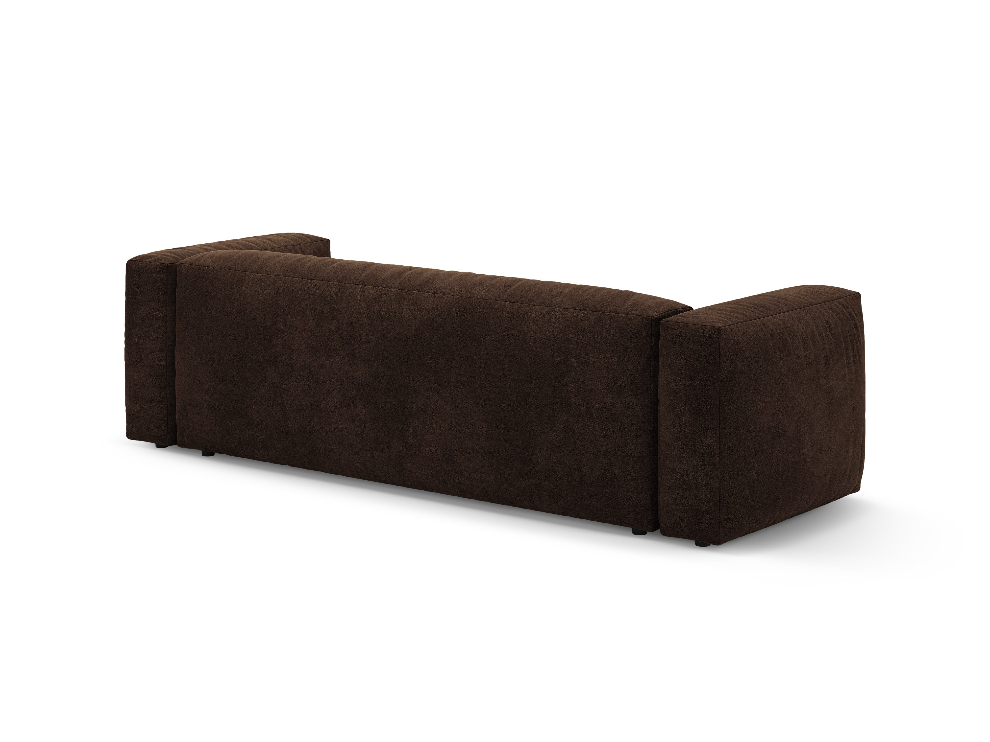 Sofa aksamitna 3-osobowa z funkcją spania MARTINA czekoladowy
