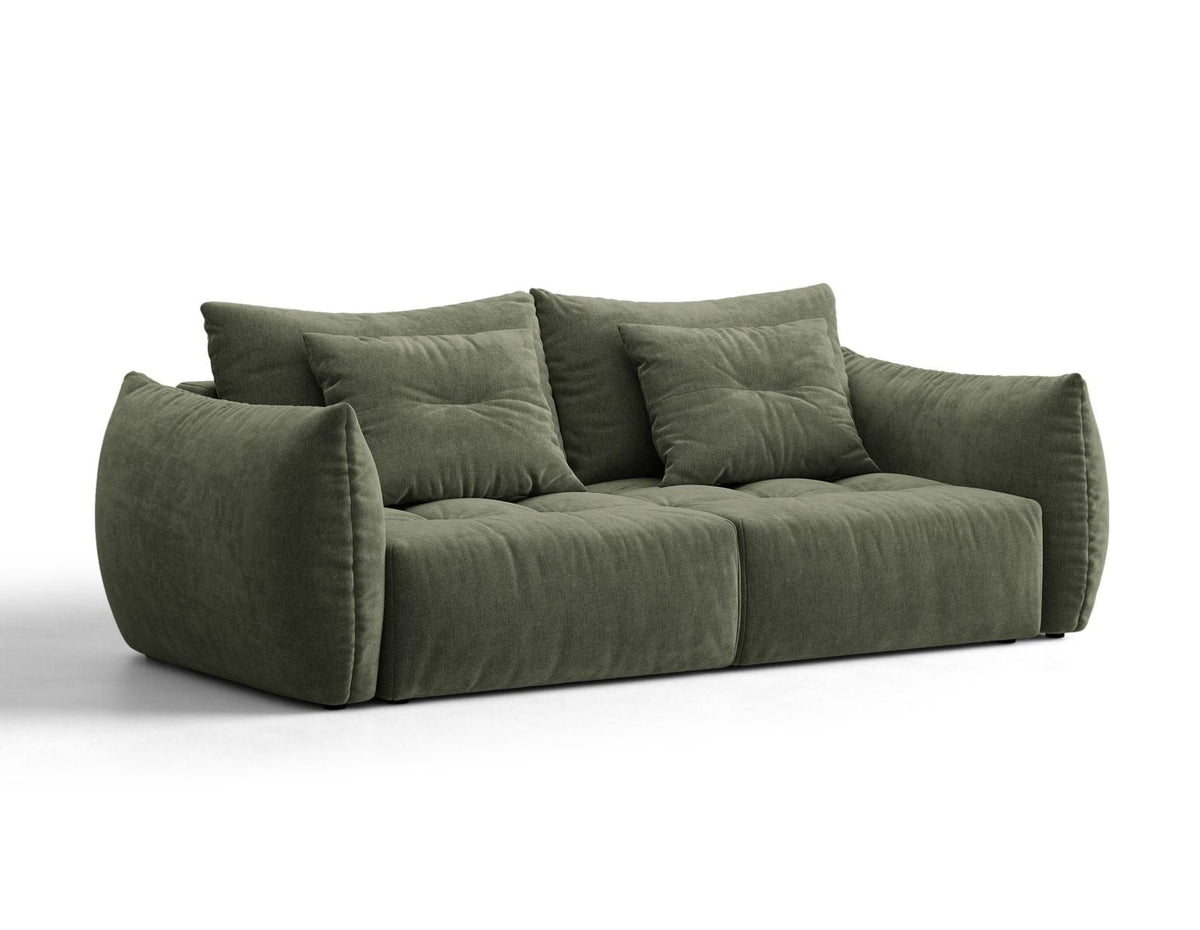 Sofa 3-osobowa z funkcją spania BLOOM zielony – ujęcie 2