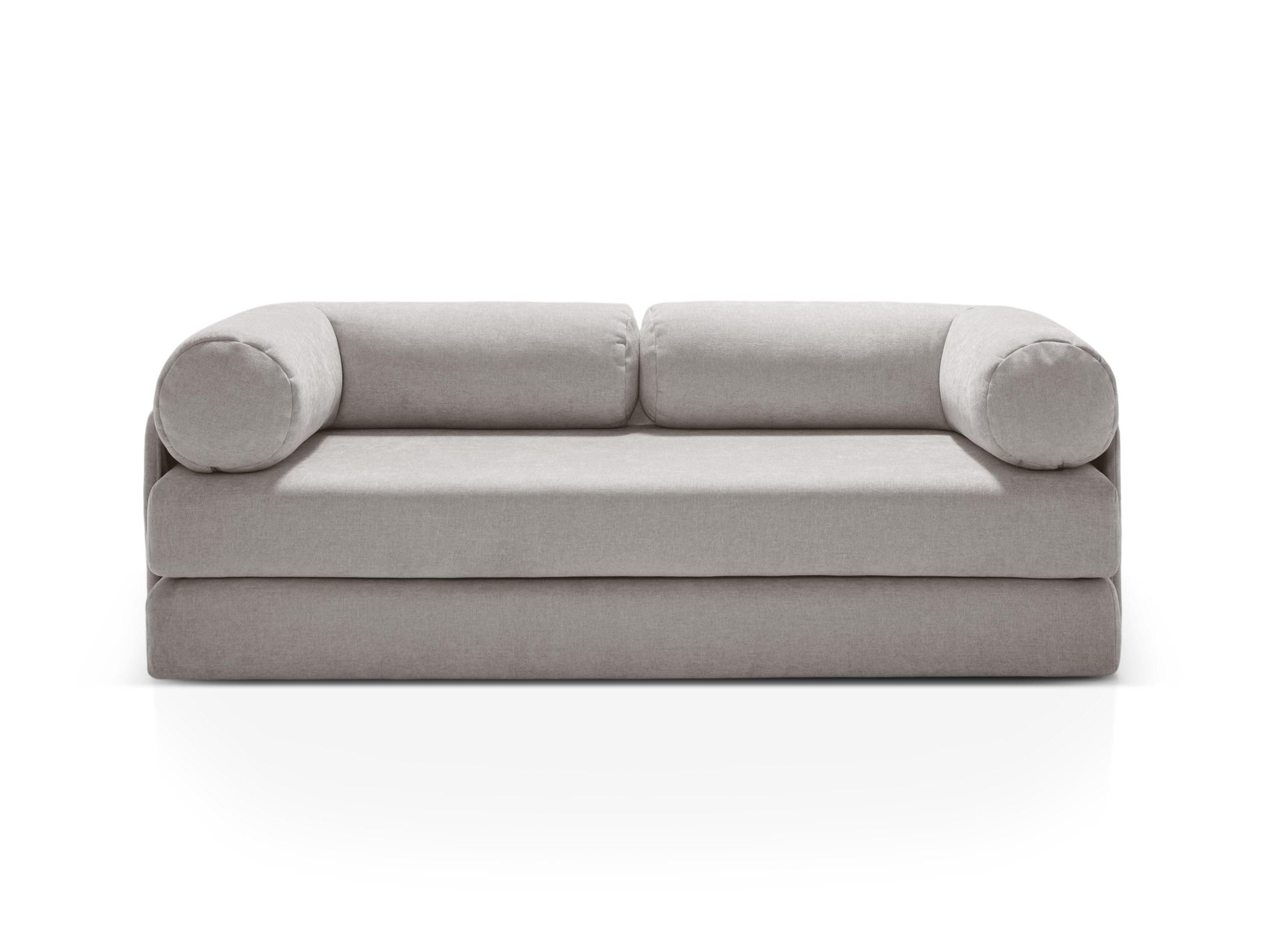 3-Seater Sofa with Sleeping Function DREAMY Light Grey