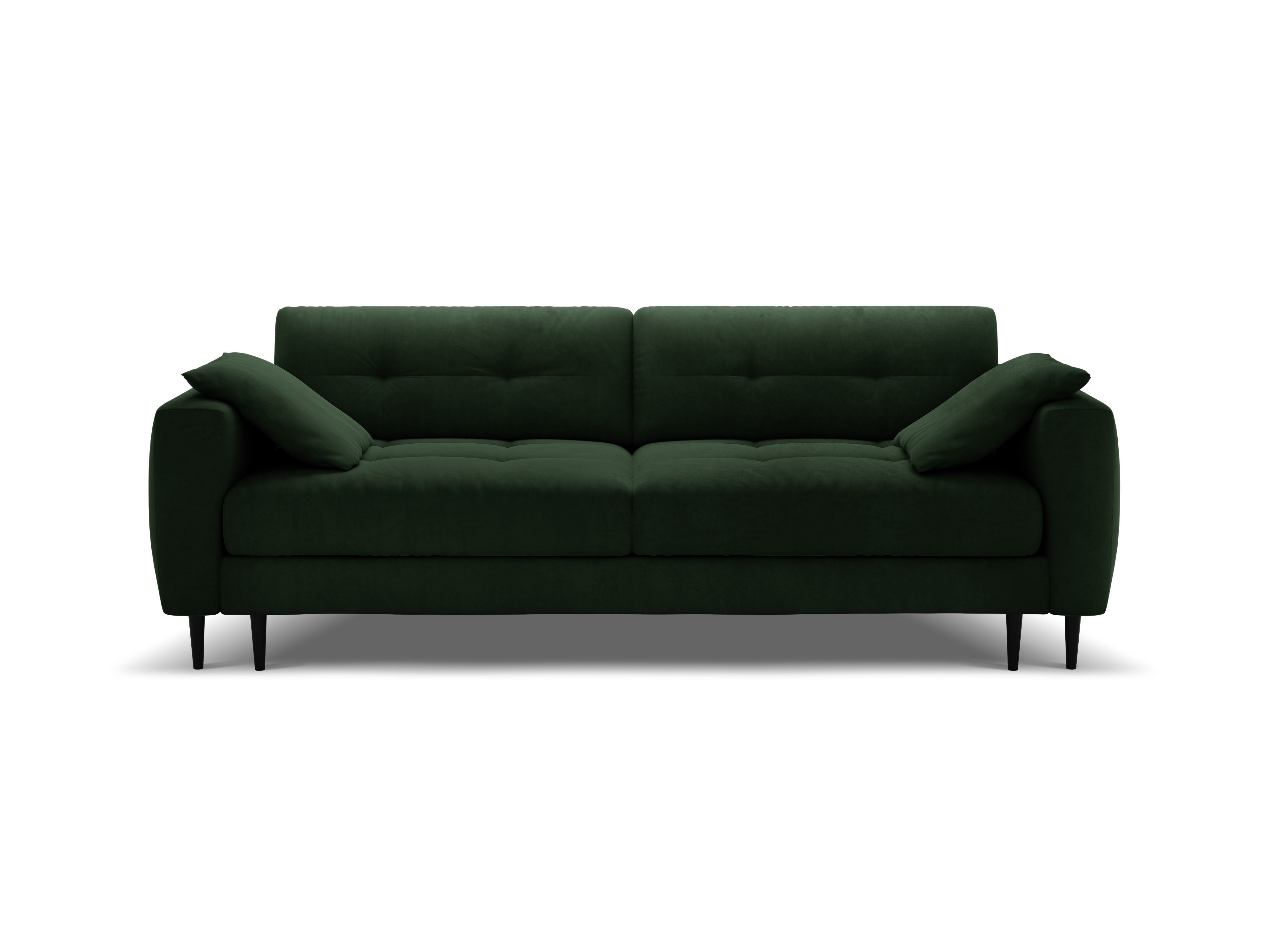 Velvet 3-Seater Sofa with Sleeping Function BEMY in Bottle Green