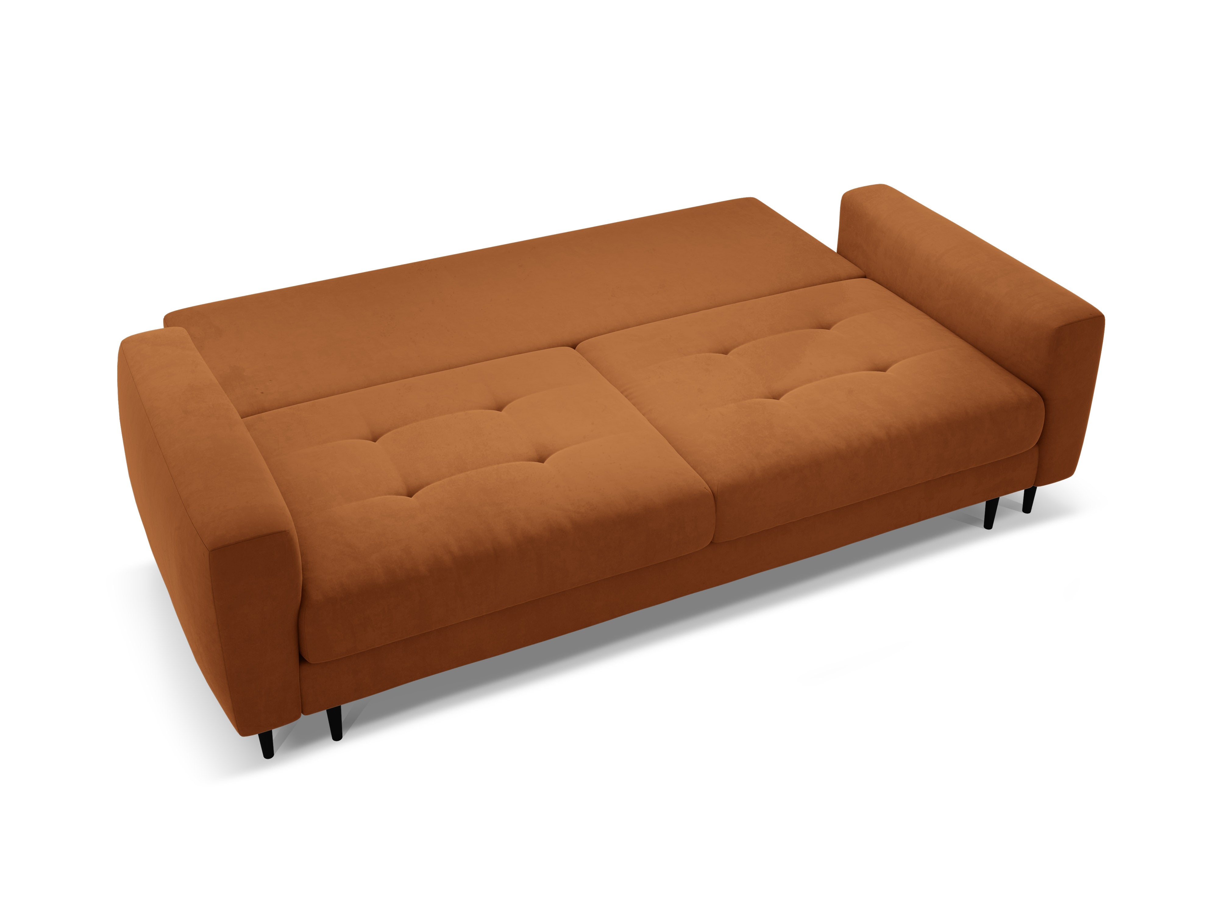 Sofa sametová 3-osobová s funkcí spaní BEMY terakota