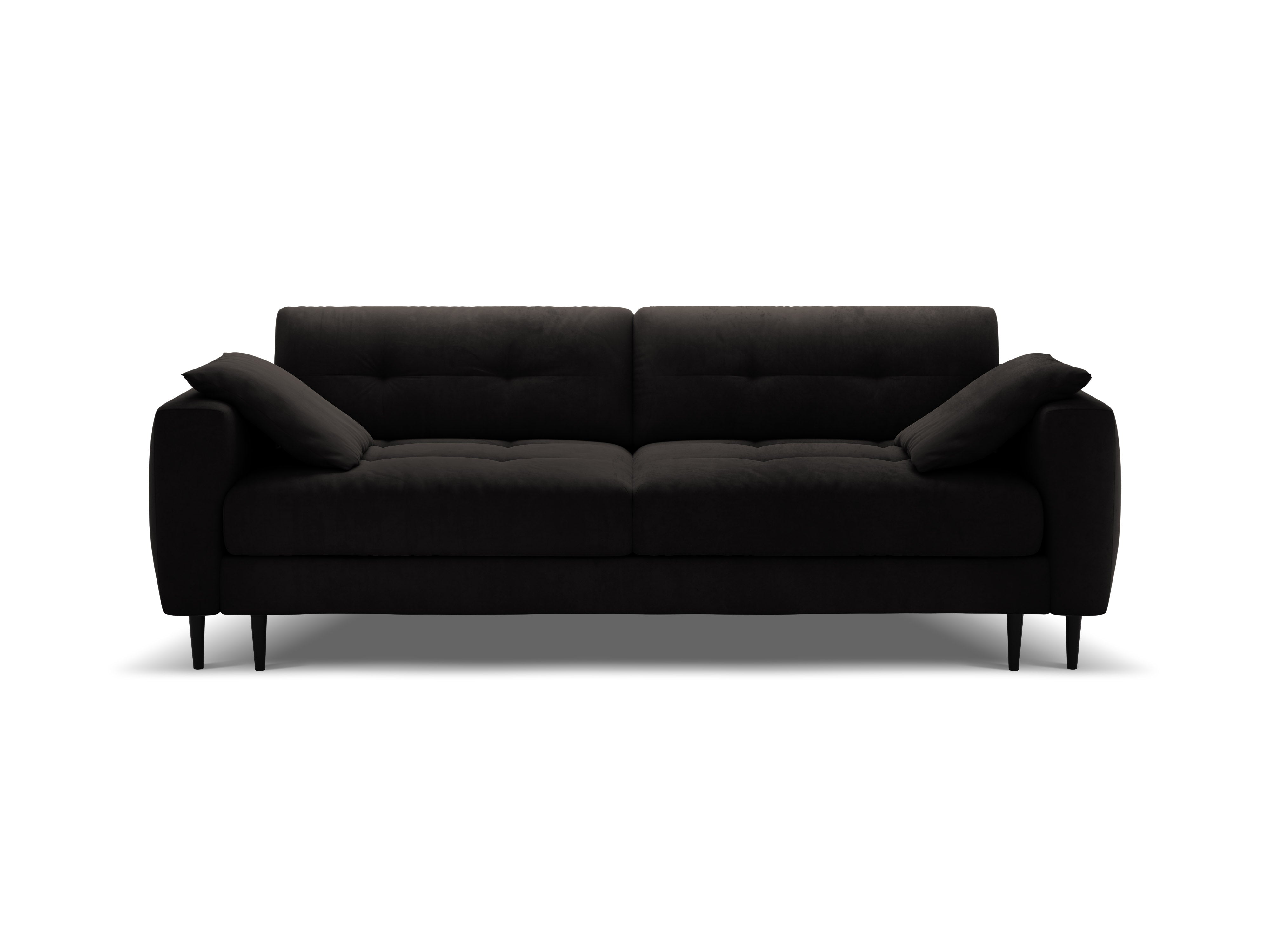 Black 3-Seater Velvet Sofa with Sleeping Function BEMY