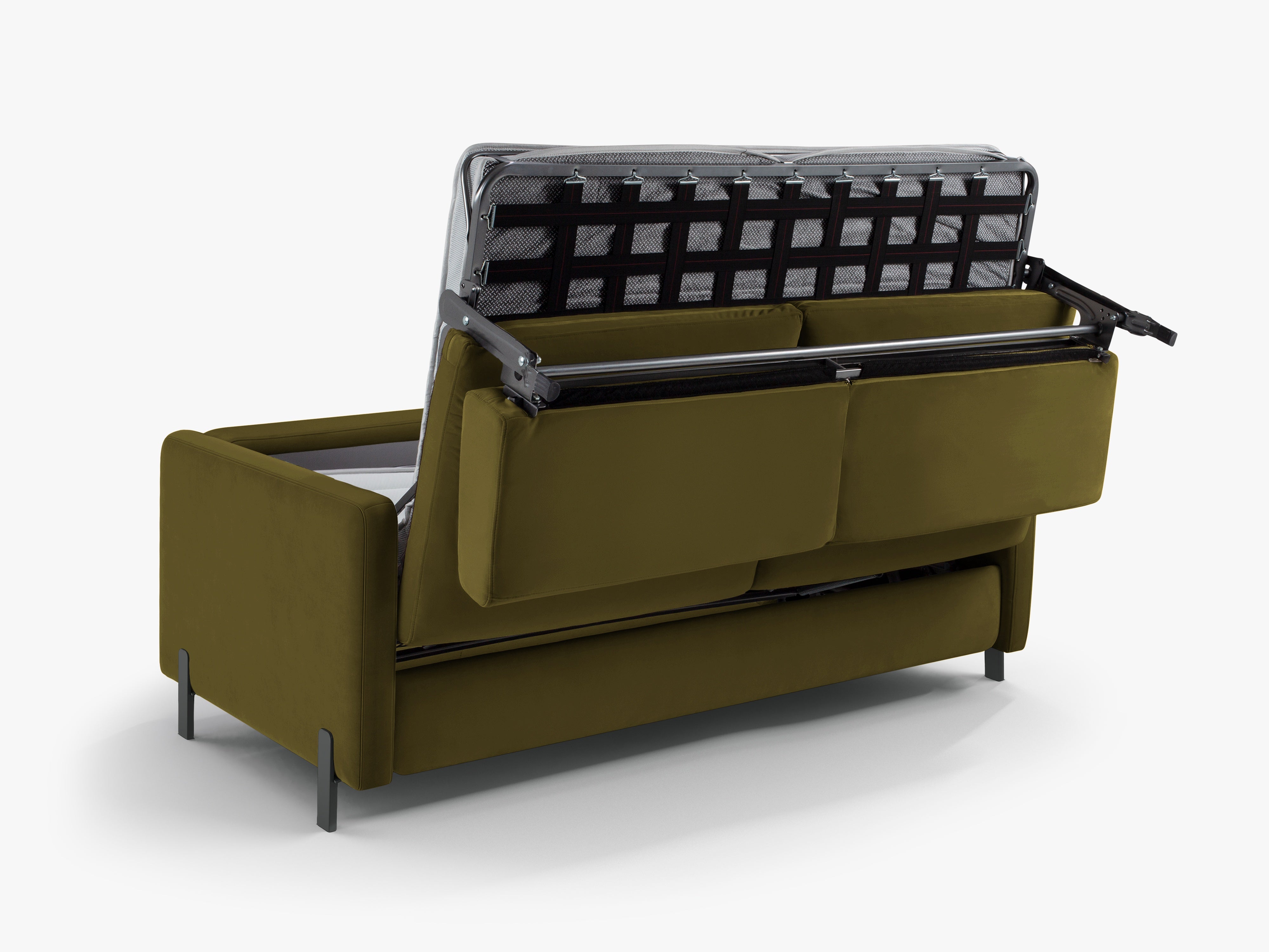 Sofa aksamitna 3-osobowa z funkcją spania GLORIA zielony